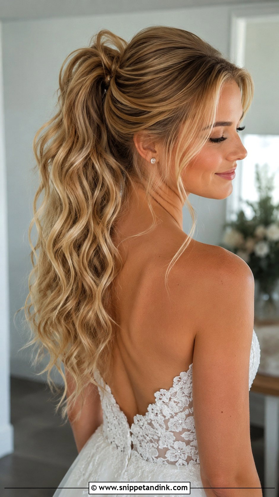 Voluminous Half Ponytail Bridal Hairstyle - Snippet and Ink - 25 Wedding Bridal Hair Ideas