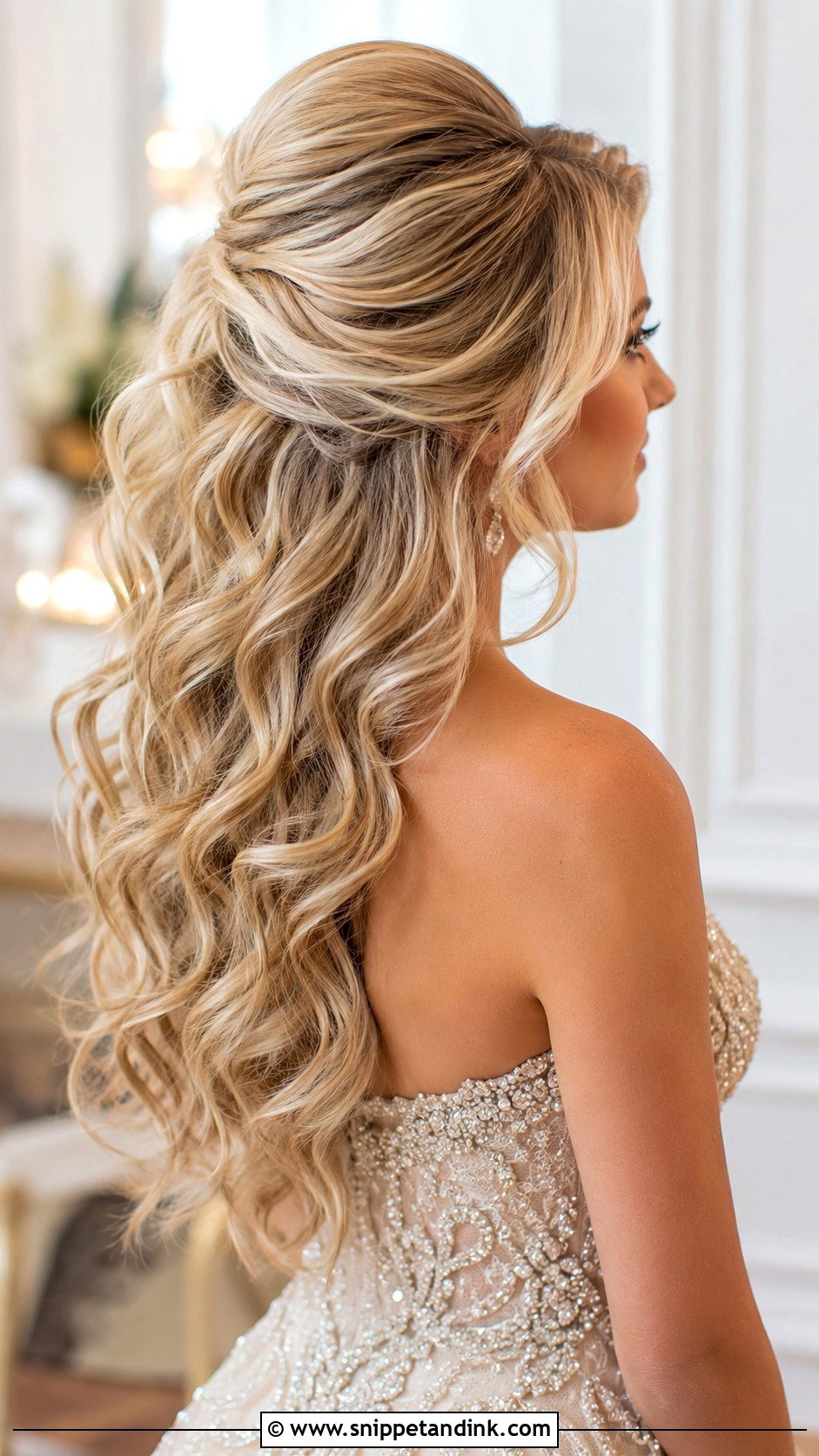 Voluminous Half Up Hairstyle - Snippet and Ink - 25 Half-Up Maid of Honor Hairstyles