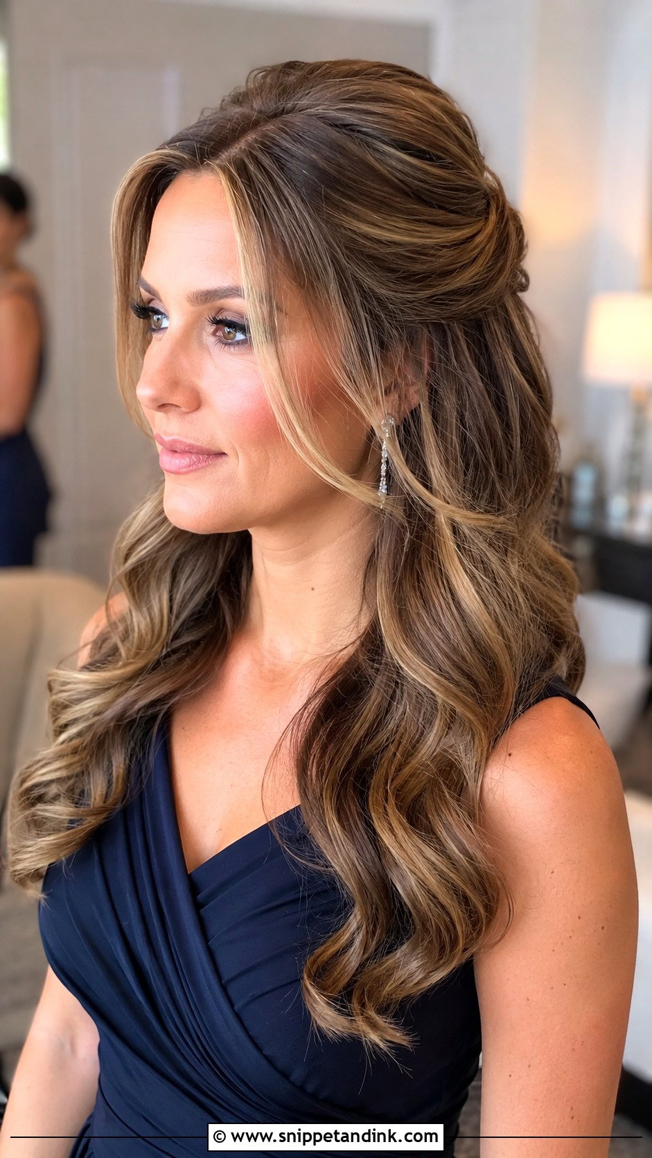 Voluminous Half Up Half Down Wedding Guest - Snippet and Ink - 20 Half-Up Half-Down Wedding Guest Hairstyles