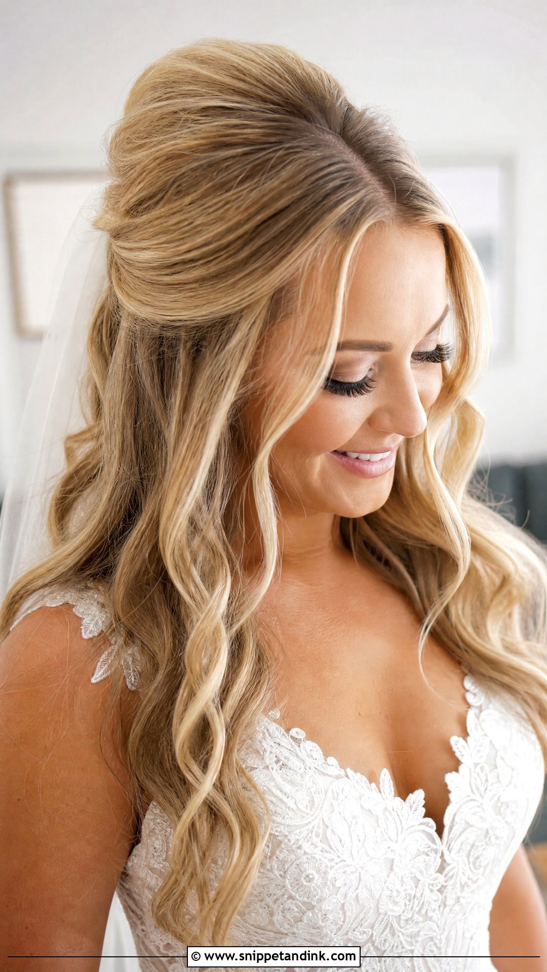 Voluminous Half Up Half Down Wedding Hair - Snippet and Ink - 20 Voluminous Wedding Hair Ideas