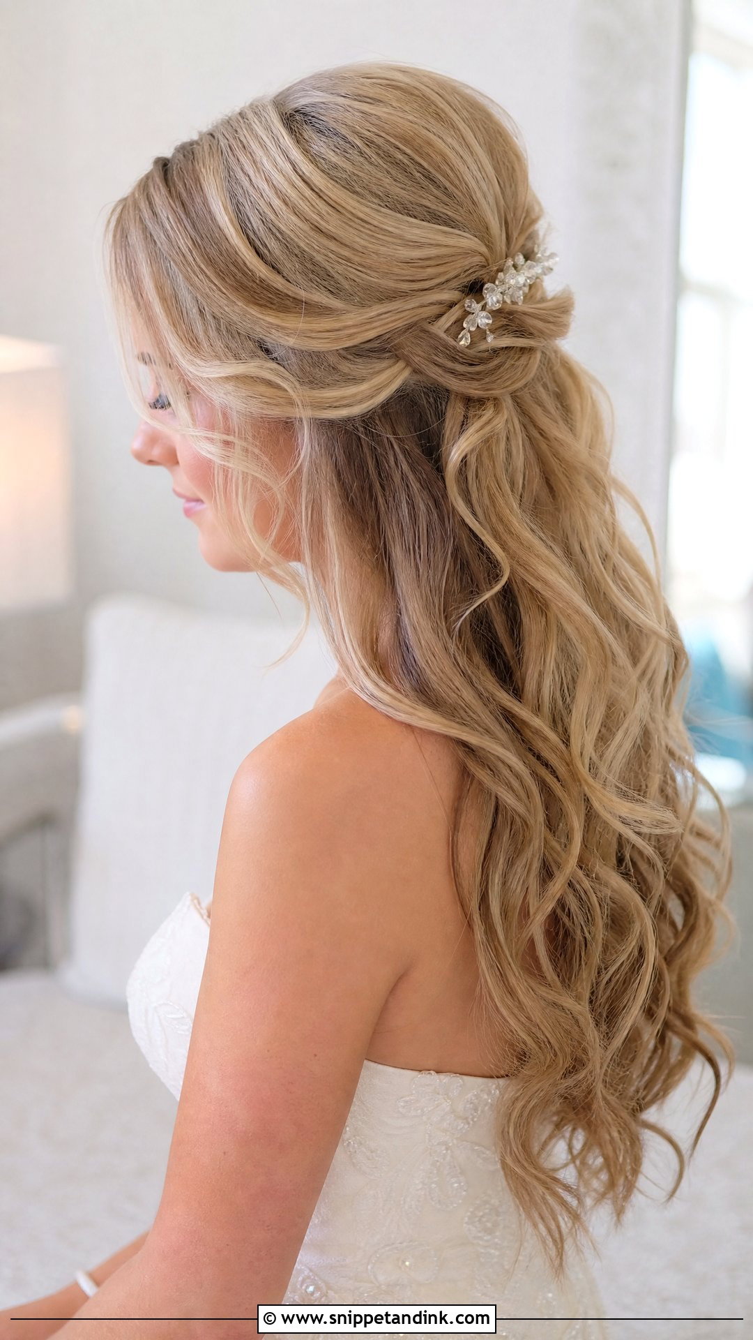 Voluminous Half Up Half Down - Snippet and Ink - 20 Hair Styles for Marriage