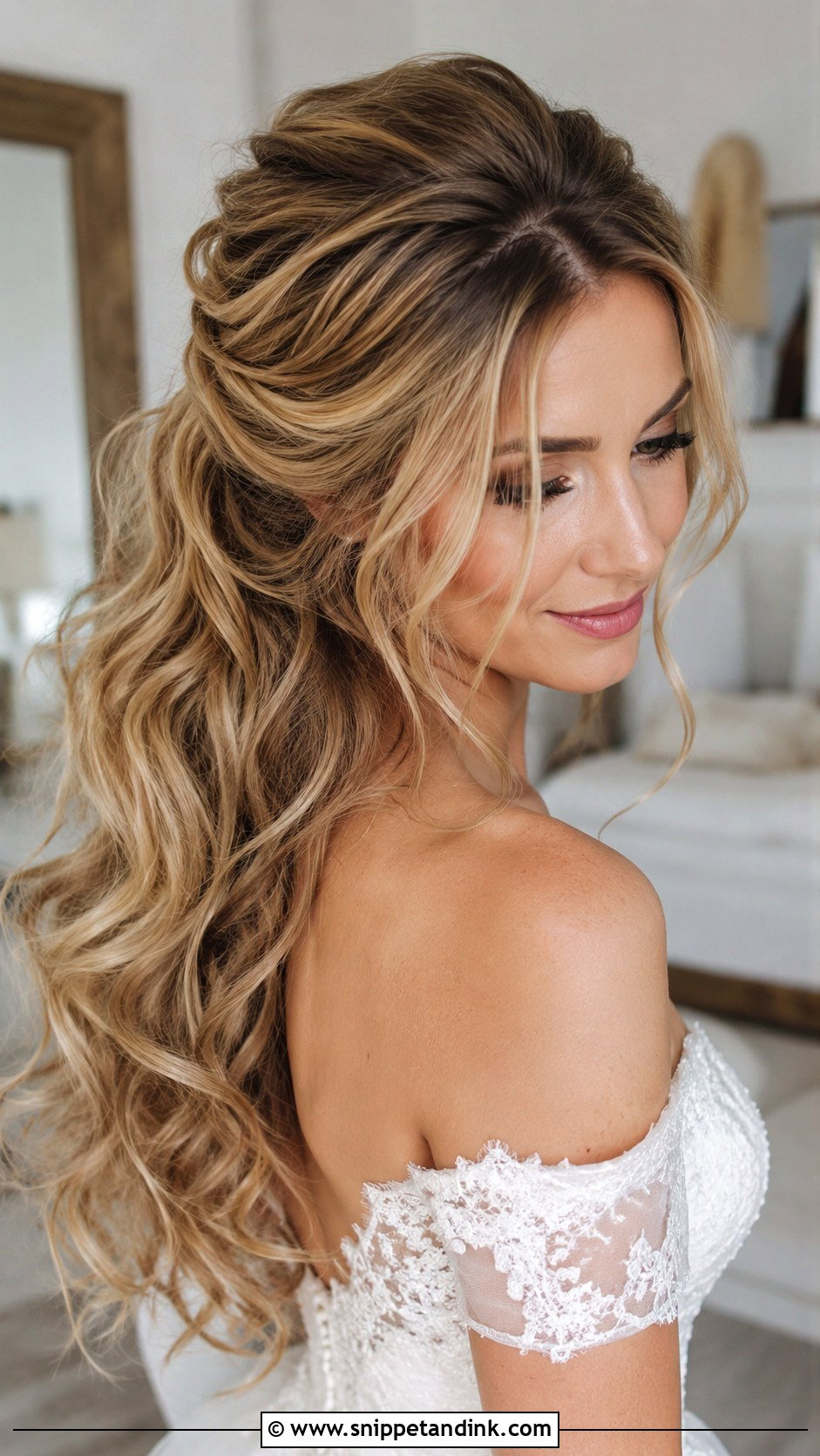 Voluminous Half Up Wedding Hairstyle - Snippet and Ink - 15 Wedding Hairstyles Volume