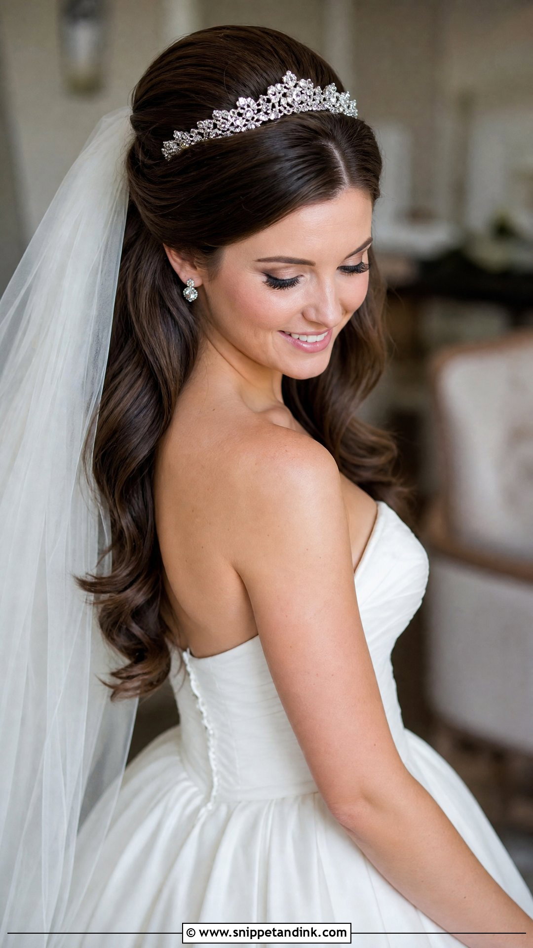 Voluminous Half Up With Bouffant - Snippet and Ink - 20 Half-Up Do Wedding Ideas