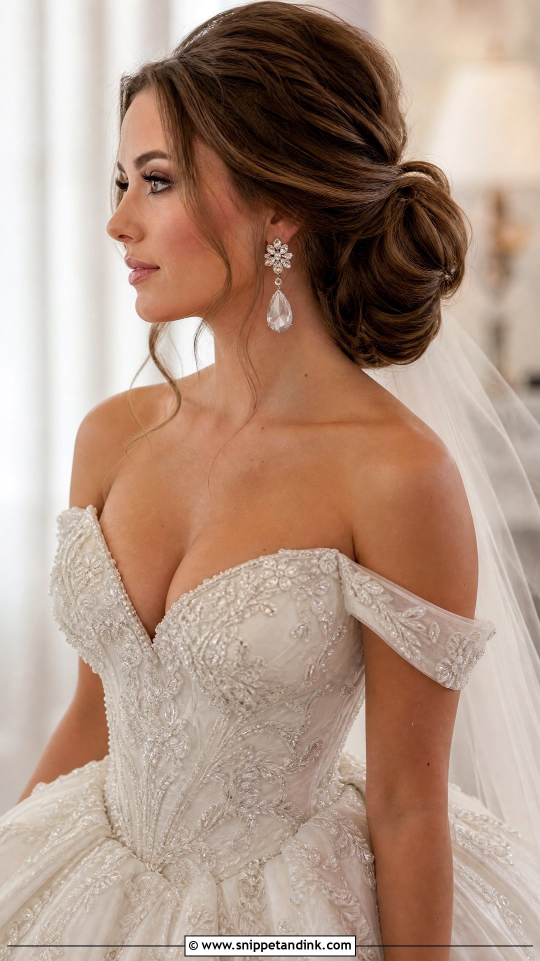 Voluminous Low Bun - Snippet and Ink - 20 Bridal Low Bun Hairstyles