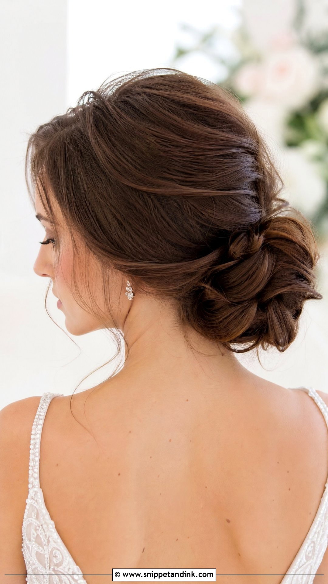 Voluminous Low Bun Wedding Hairstyle - Snippet and Ink - 20 Voluminous Wedding Hair Ideas