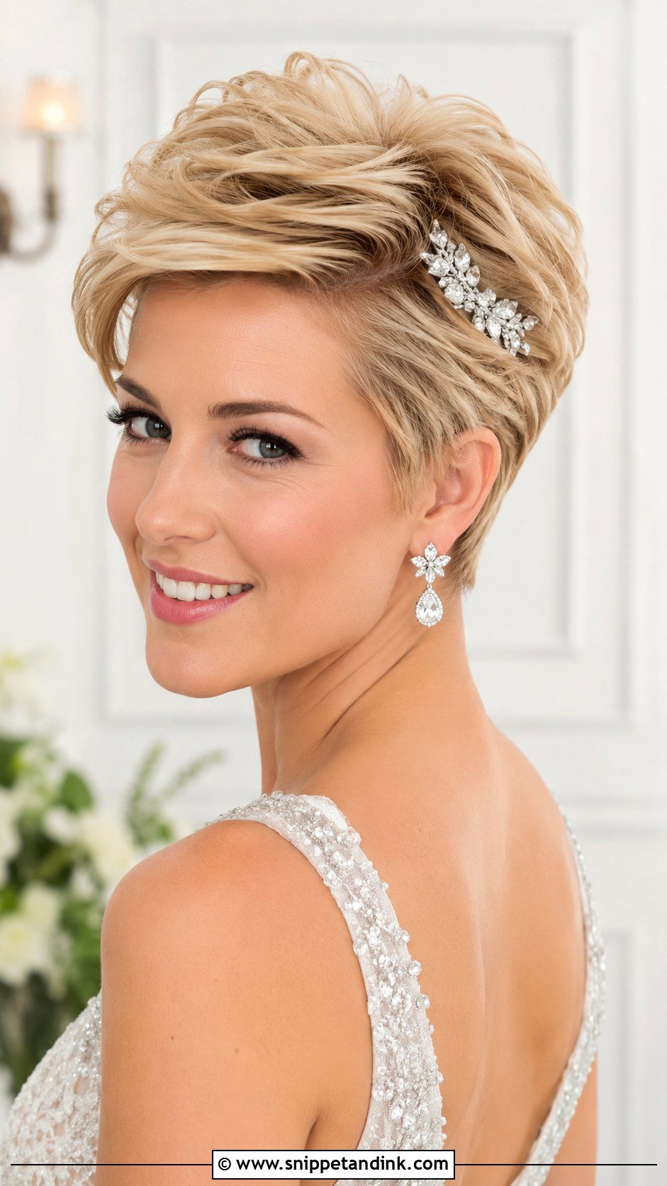 Voluminous Pixie for Bride - Snippet and Ink - 25 Short Hair Styles for Wedding
