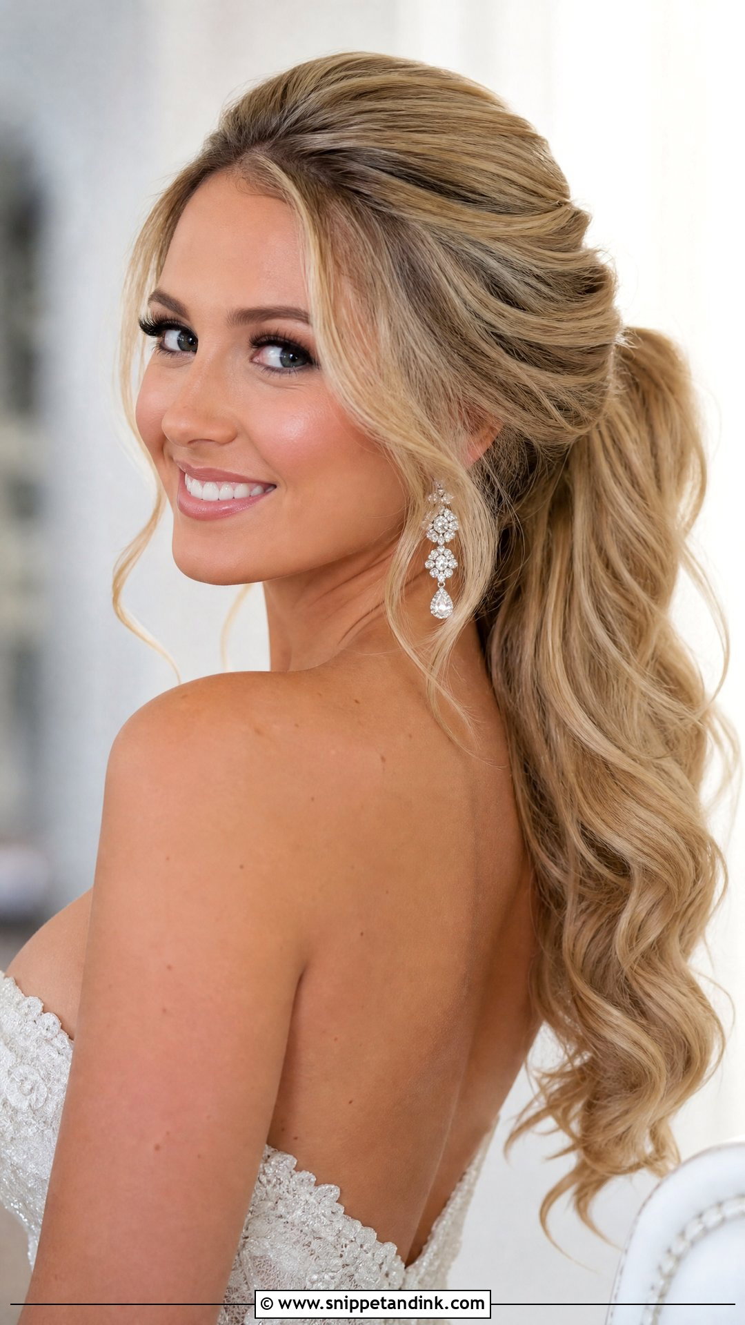 Voluminous Ponytail Blowout - Snippet and Ink - 30 Bridal Blowout Hair Ideas