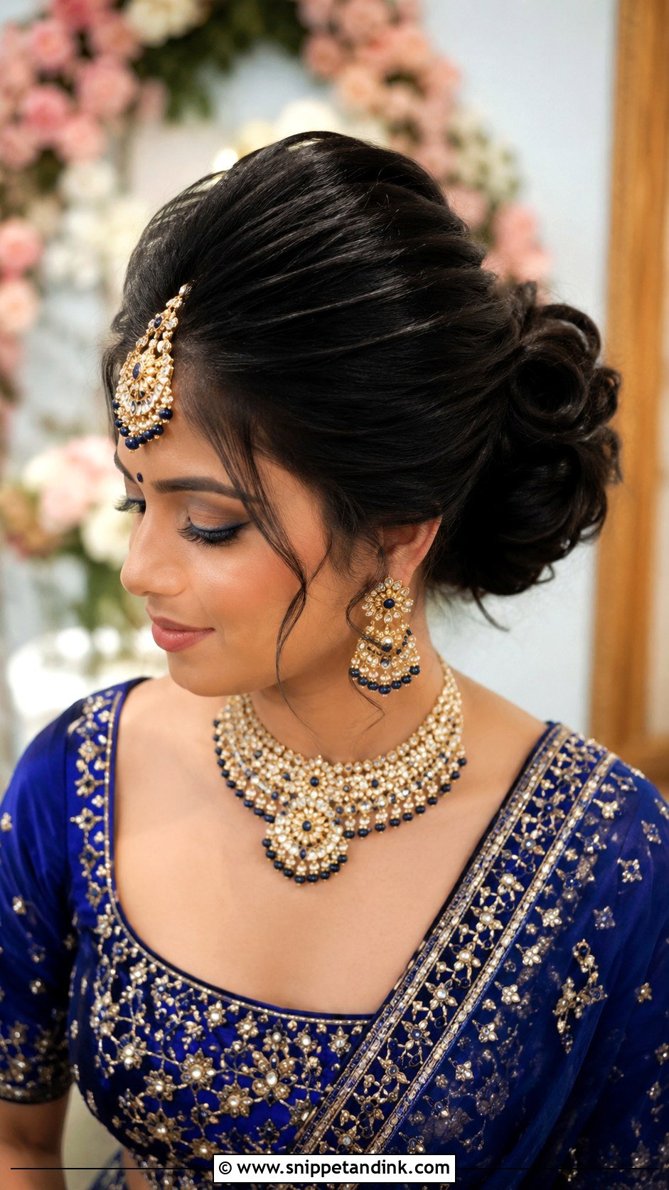 Voluminous Puff Bun - Snippet and Ink - 25 Indian Wedding Bun Hairstyles