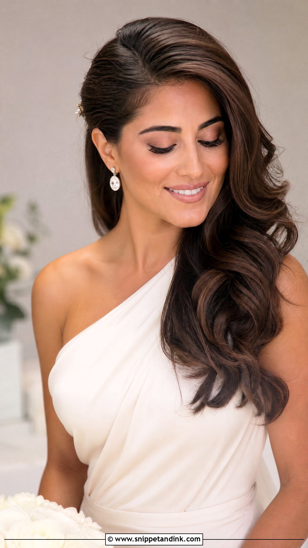 Voluminous Side Swept Bridal Hair - Snippet and Ink - 20 Voluminous Bridal Hair Ideas