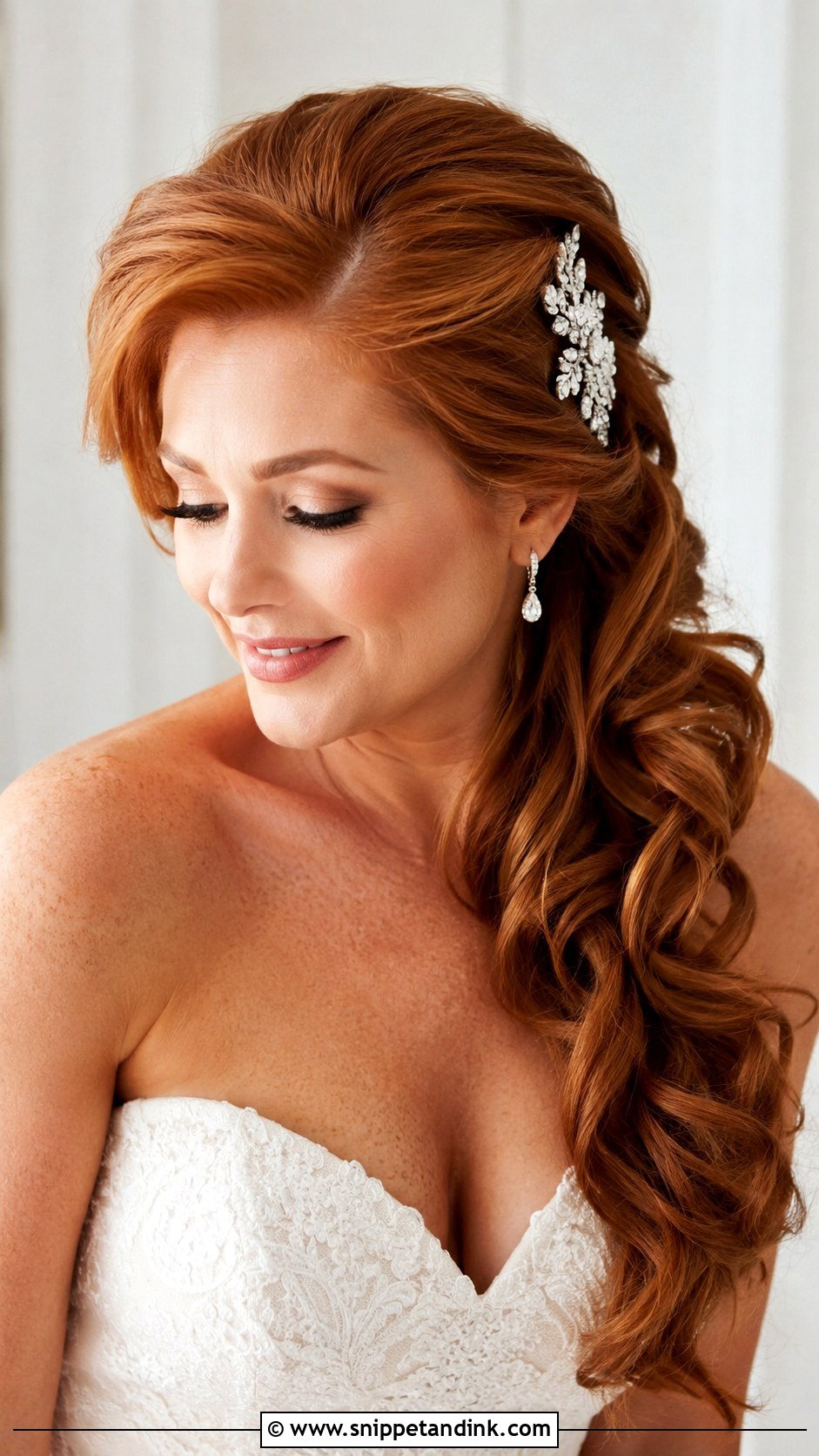 Voluminous Side Swept Bridal Hair - Snippet and Ink - 15 Volume Bridal Hair Ideas