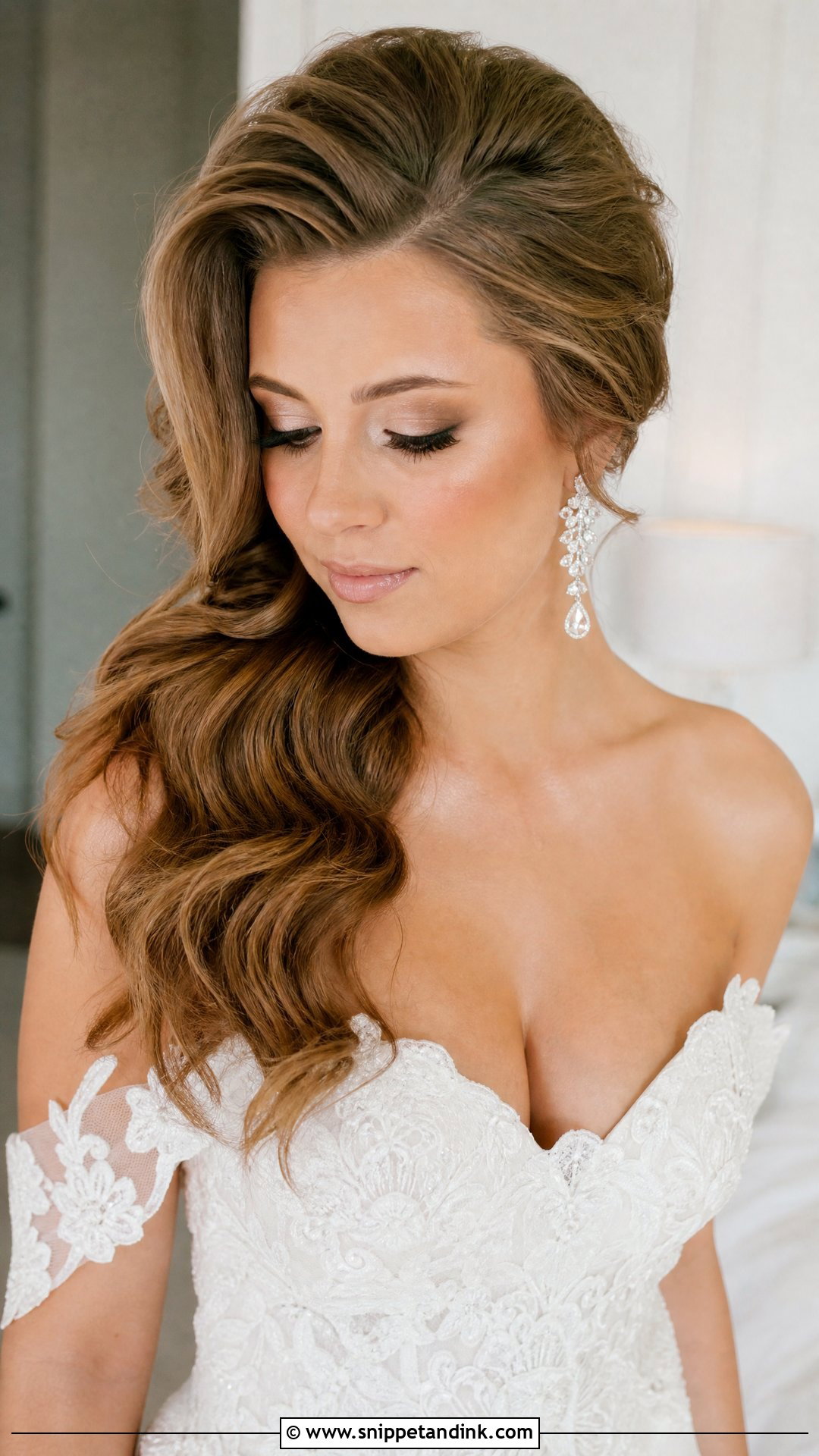 Voluminous Side Swept Wedding Hair - Snippet and Ink - 20 Voluminous Wedding Hair Ideas