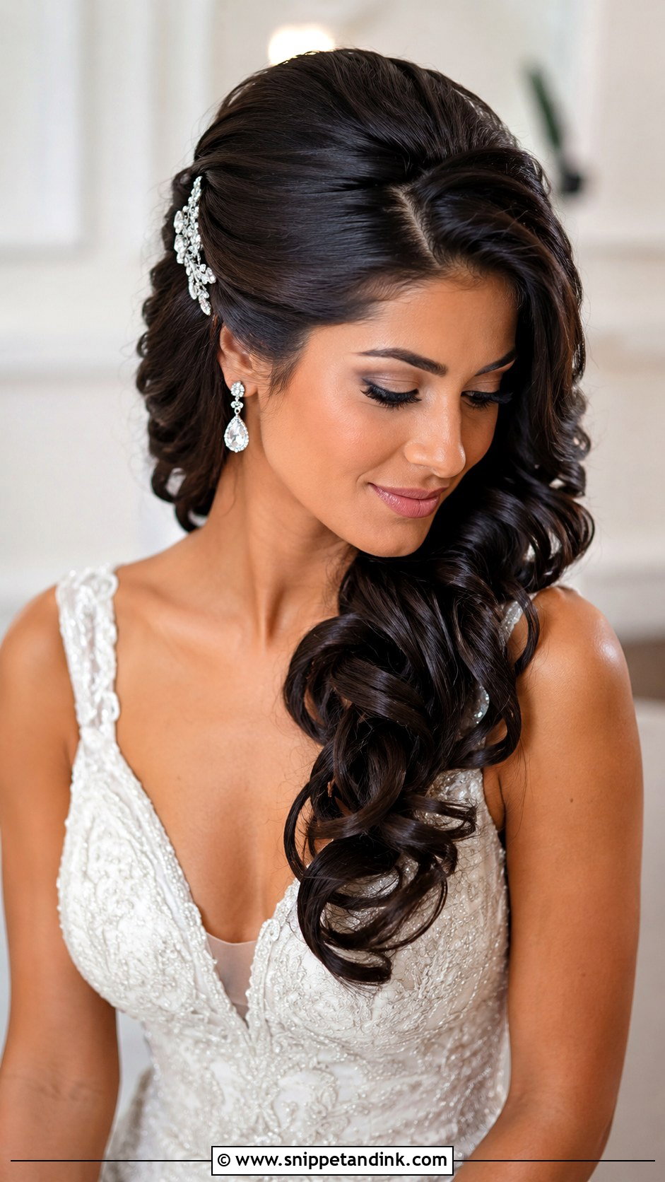 Voluminous Side Swept Wedding Hairstyle - Snippet and Ink - 15 Wedding Hairstyles Volume