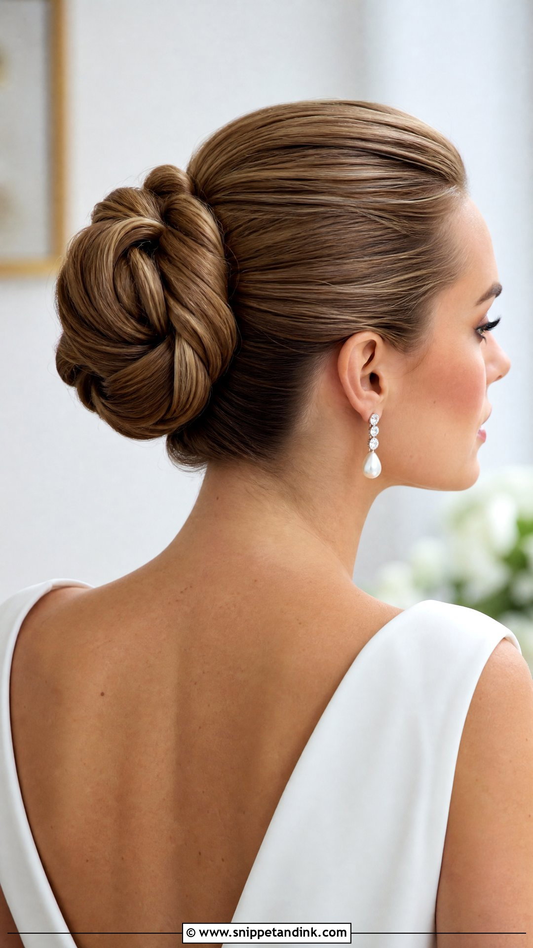 Voluminous Slick Back Bun - Snippet and Ink - 20 Slick Back Bun Wedding Hair Ideas