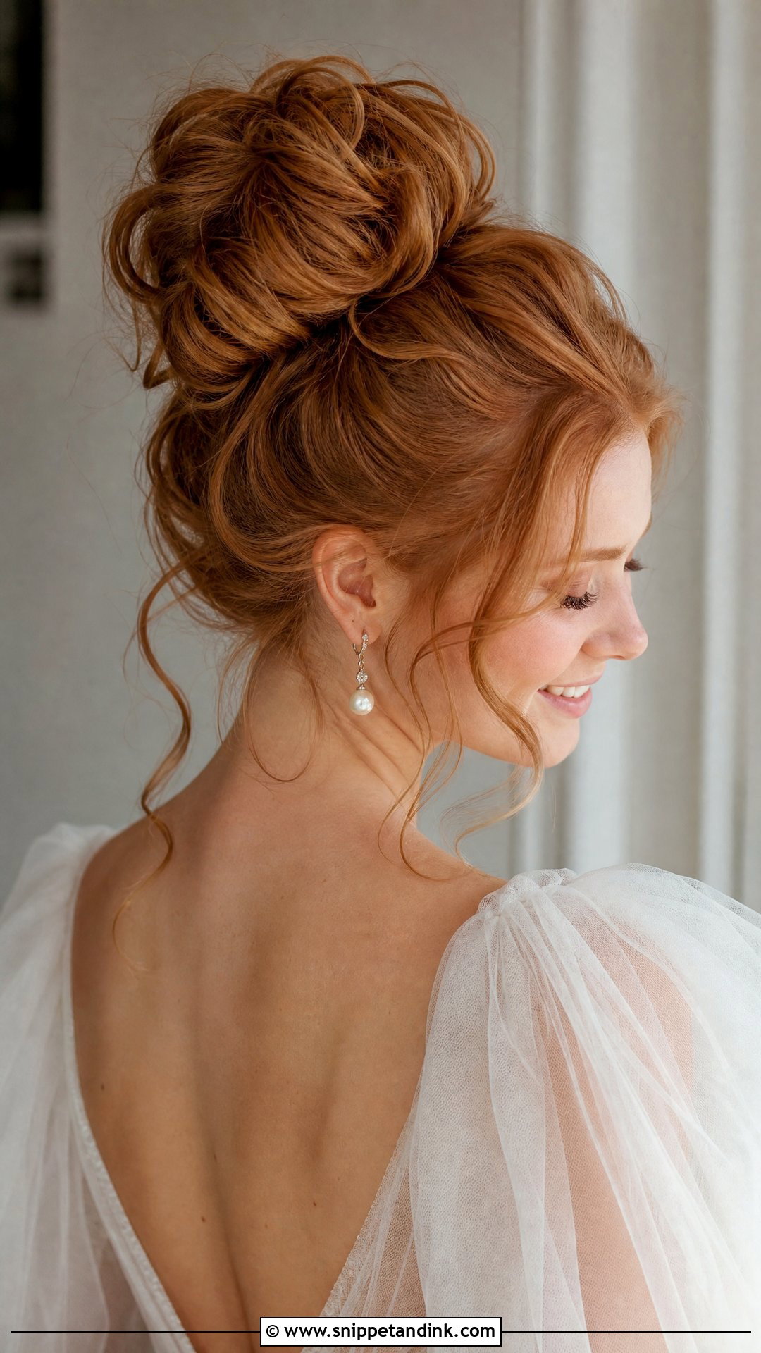 Voluminous Textured Bridal Bun - Snippet and Ink - 20 Voluminous Bridal Hair Ideas