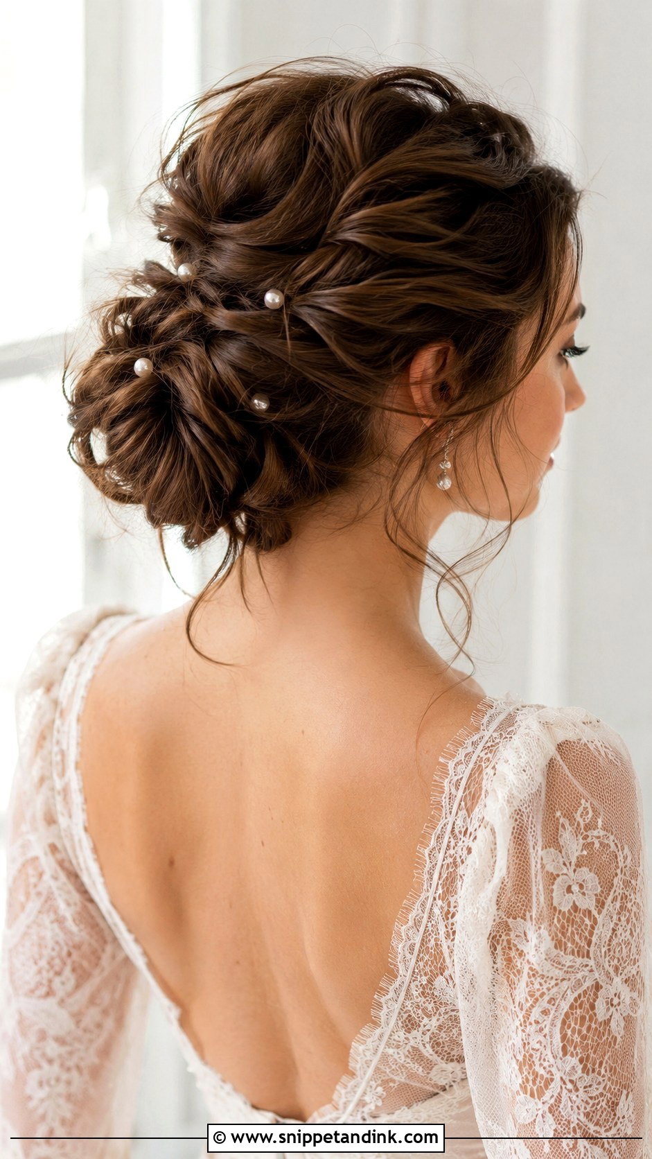 Voluminous Textured Bun Bridal Hair - Snippet and Ink - 15 Volume Bridal Hair Ideas