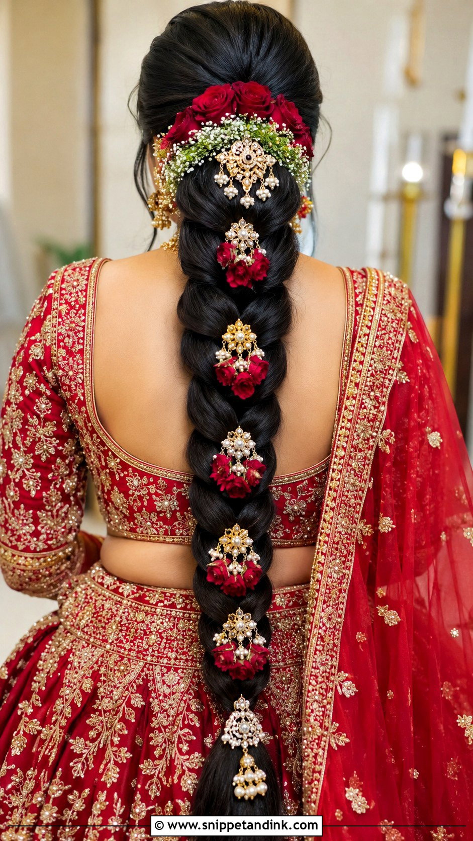 Voluminous Thick Bridal Choti - Snippet and Ink - 25 Bridal Choti Hairstyle Ideas