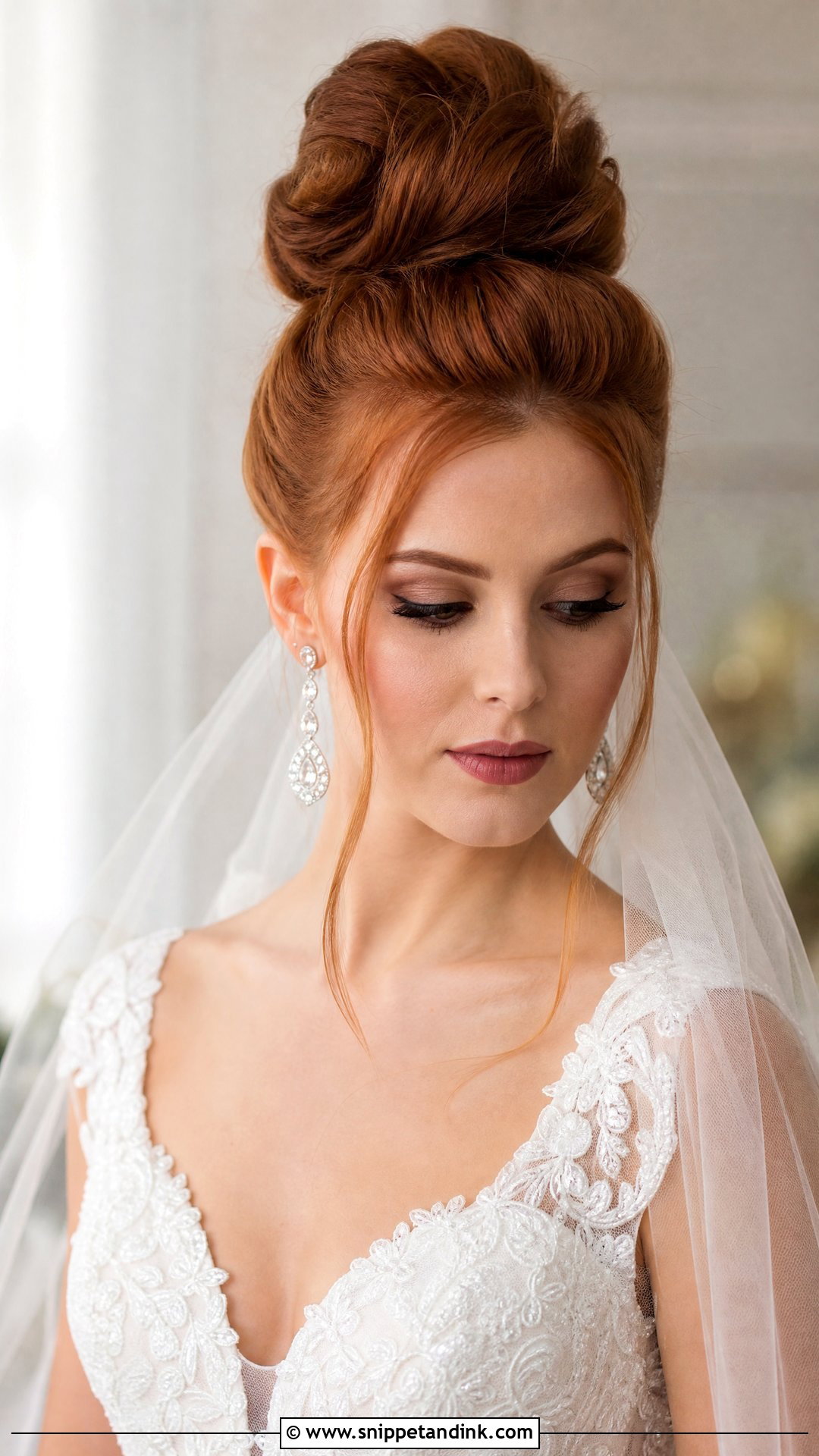 Voluminous Top Knot for Bride - Snippet and Ink - 20 High Bun for Wedding Ideas