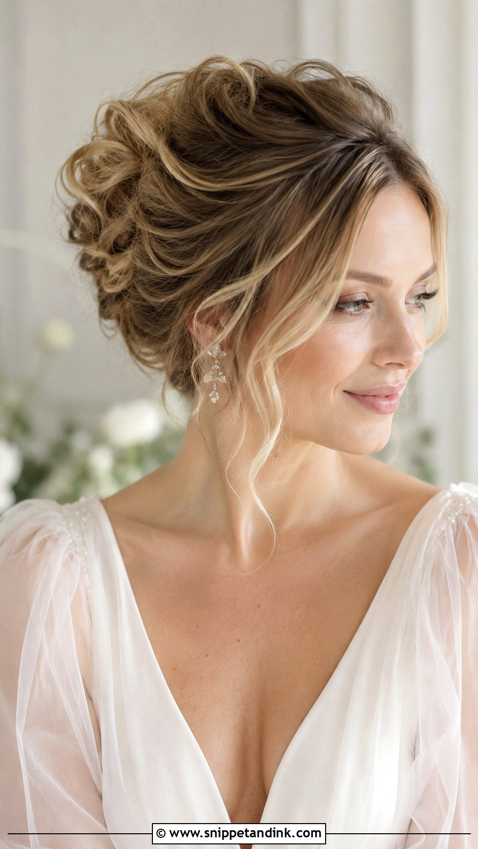 Voluminous Updo For Medium Hair Wedding - Snippet and Ink - 15 Voluminous Updo Wedding Ideas