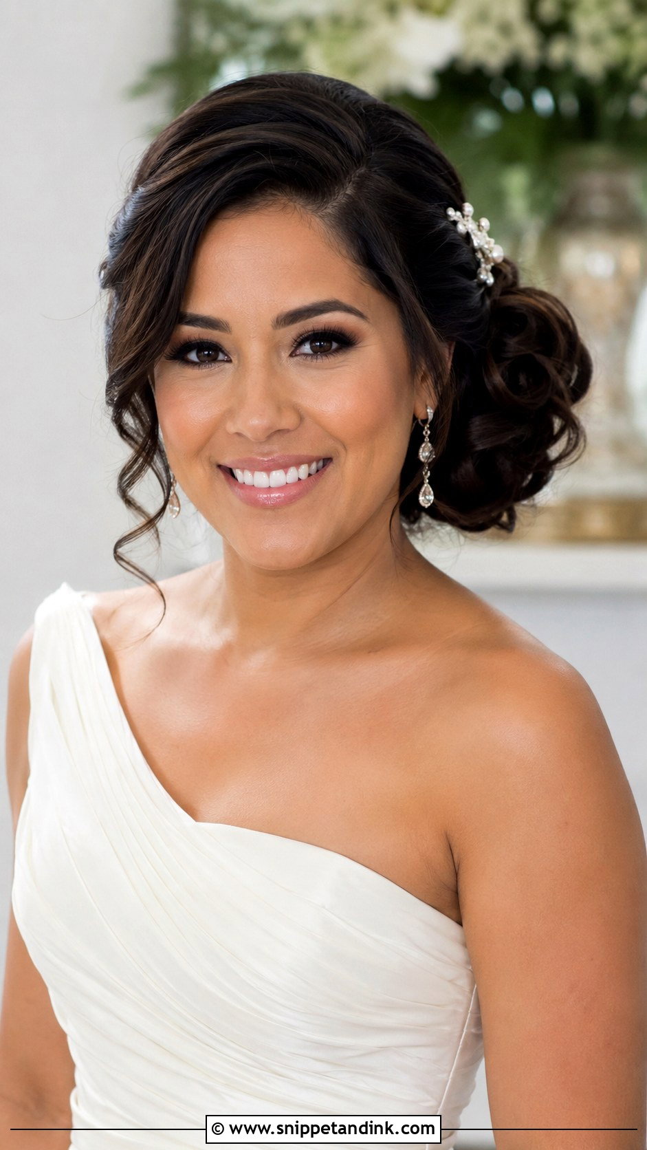 Voluminous Updo With Pearl Pins - Snippet and Ink - 15 Voluminous Updo Wedding Ideas