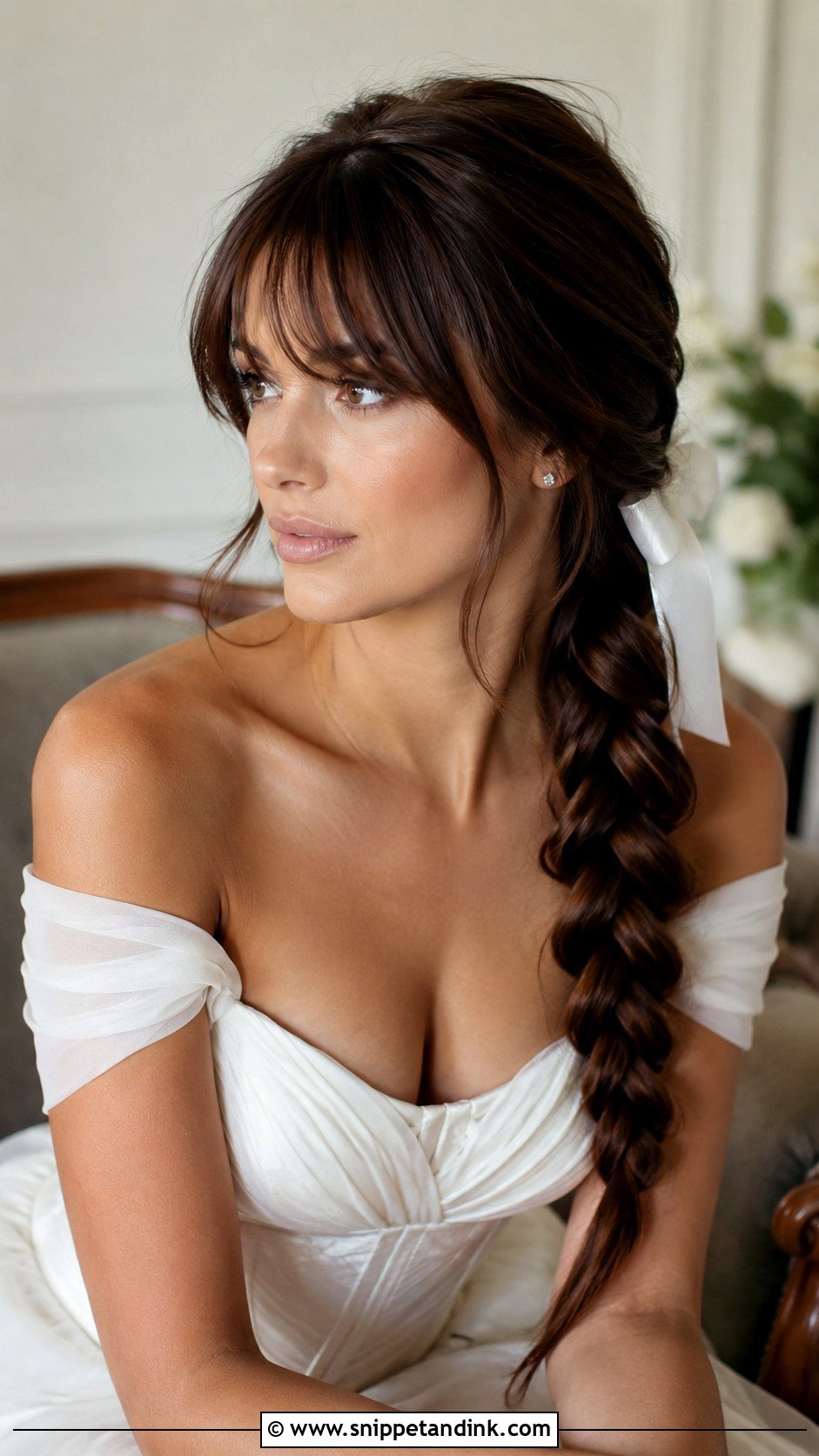 Voluminous Updo With Statement Bow - Snippet and Ink - 25 Wedding Hair Bow Ideas
