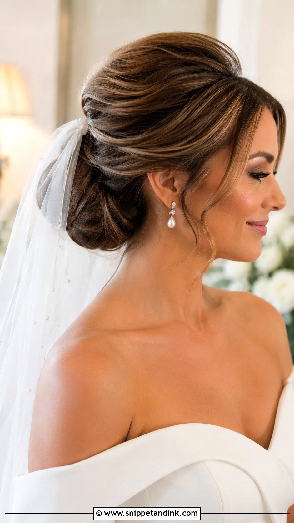 Voluminous Updo With Veil - Snippet and Ink - 15 Voluminous Updo Wedding Ideas