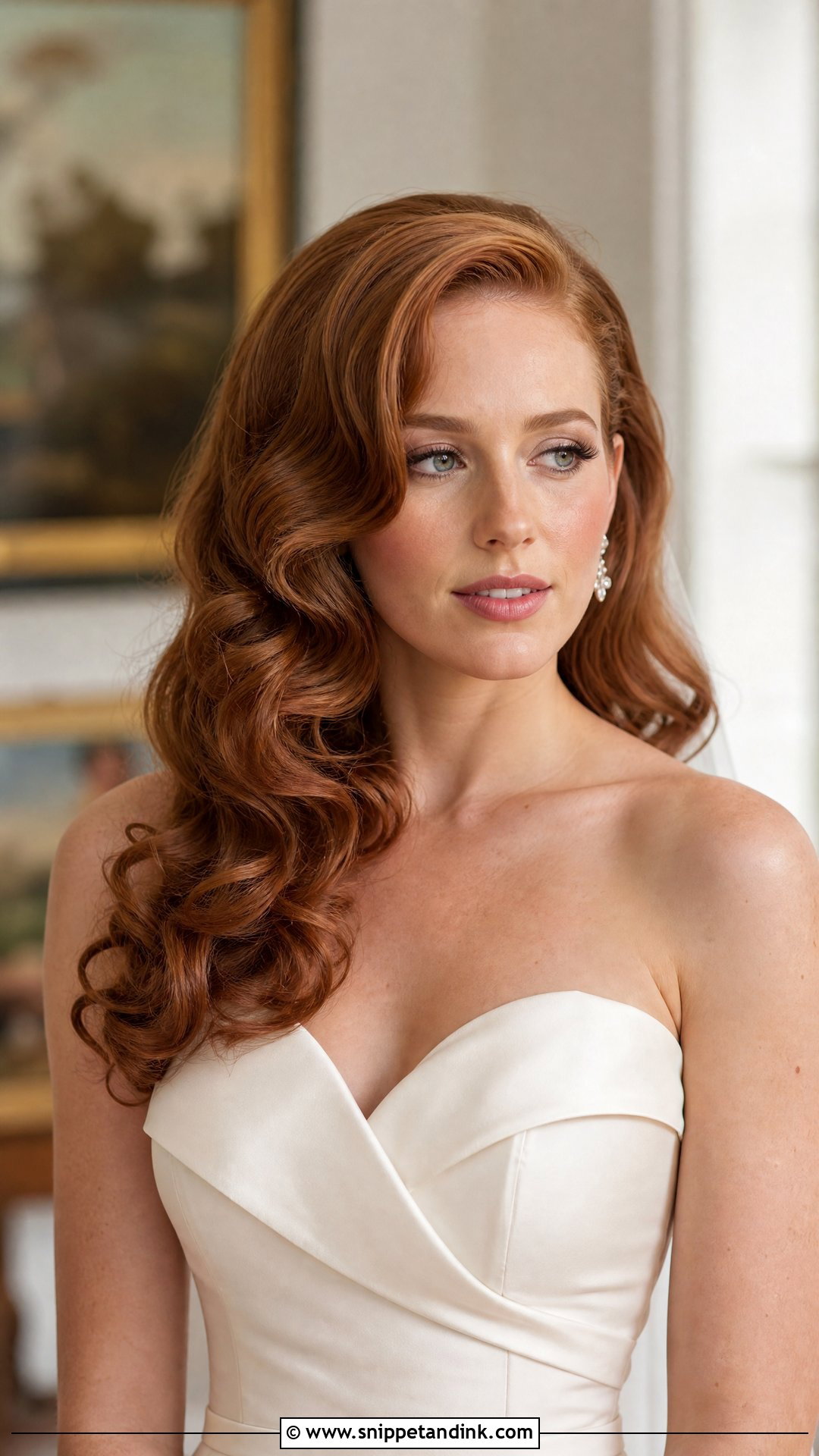 Voluminous Waves Wedding Hair for Medium Hair - Snippet and Ink - 20 Medium Hair Wedding Styles