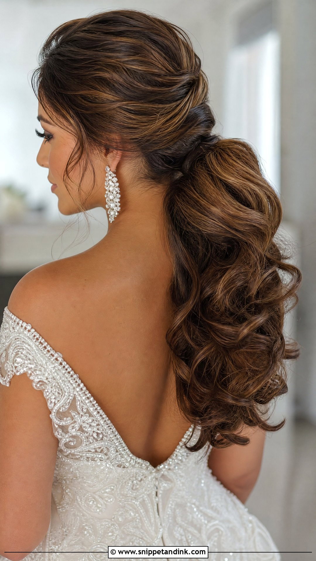 Voluminous Wedding Low Ponytail - Snippet and Ink - 15 Wedding Low Ponytail Ideas