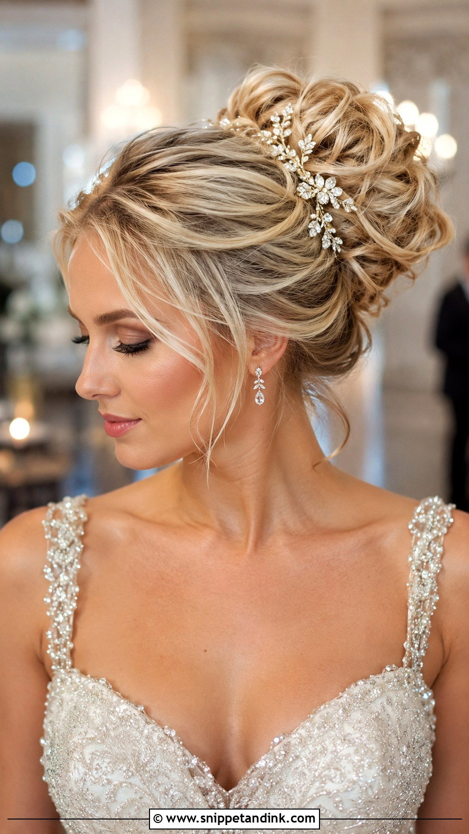 Volumized Bun Wedding Hairstyle - Snippet and Ink - 30 Wedding Bun Hairstyles