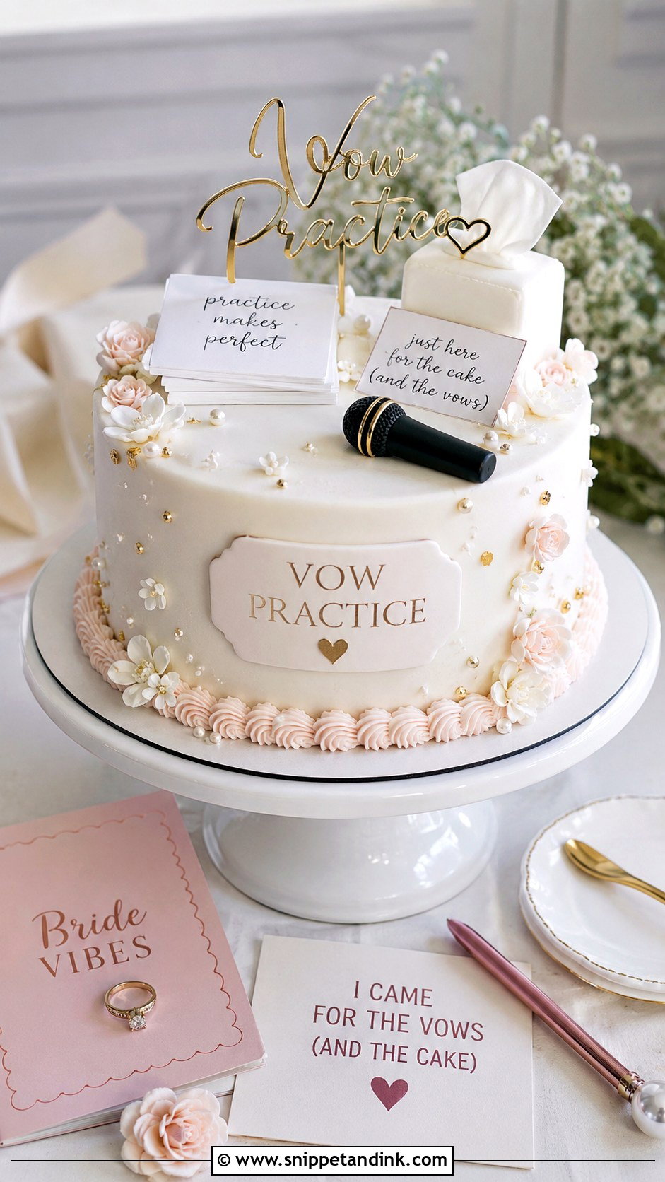 Vow Practice Cake - Snippet and Ink - 20 Funny Bachelorette Cake Ideas for Wedding