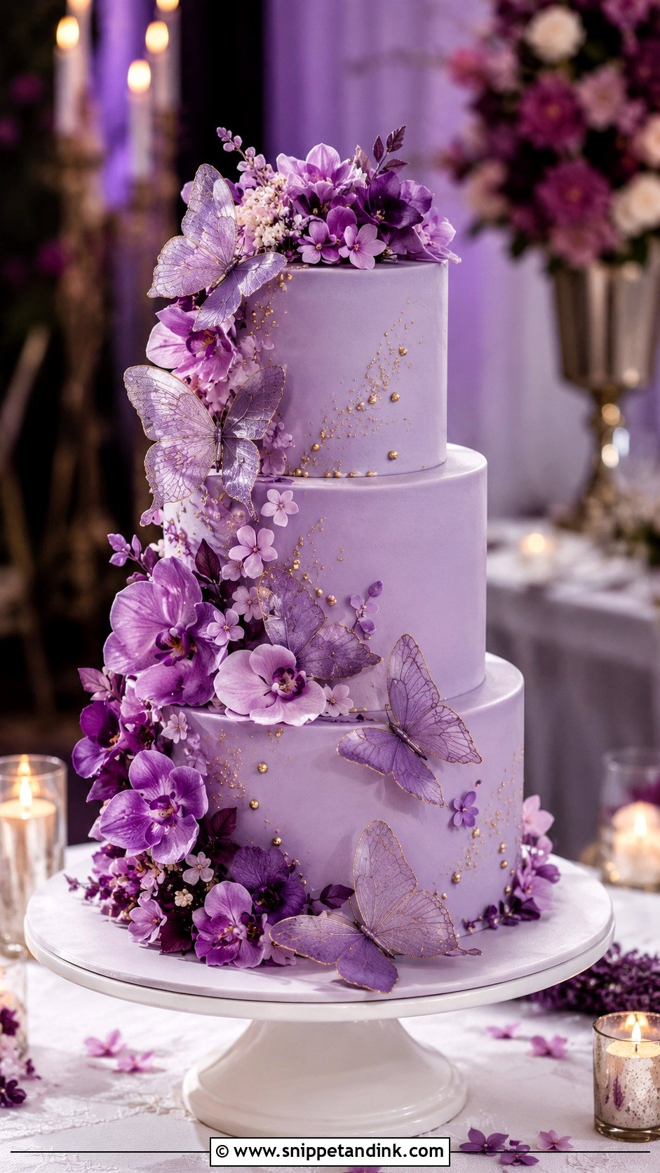 Wafer Paper Butterfly Flower Wedding Cake - Snippet and Ink - 20 Flower Butterfly Cake Ideas for Wedding