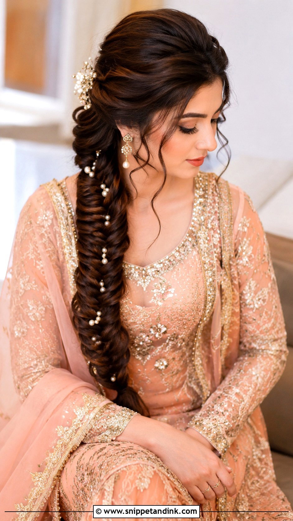 Walima Bridesmaid Fishtail Braid - Snippet and Ink - 25 Walima Bridesmaid Hairstyles