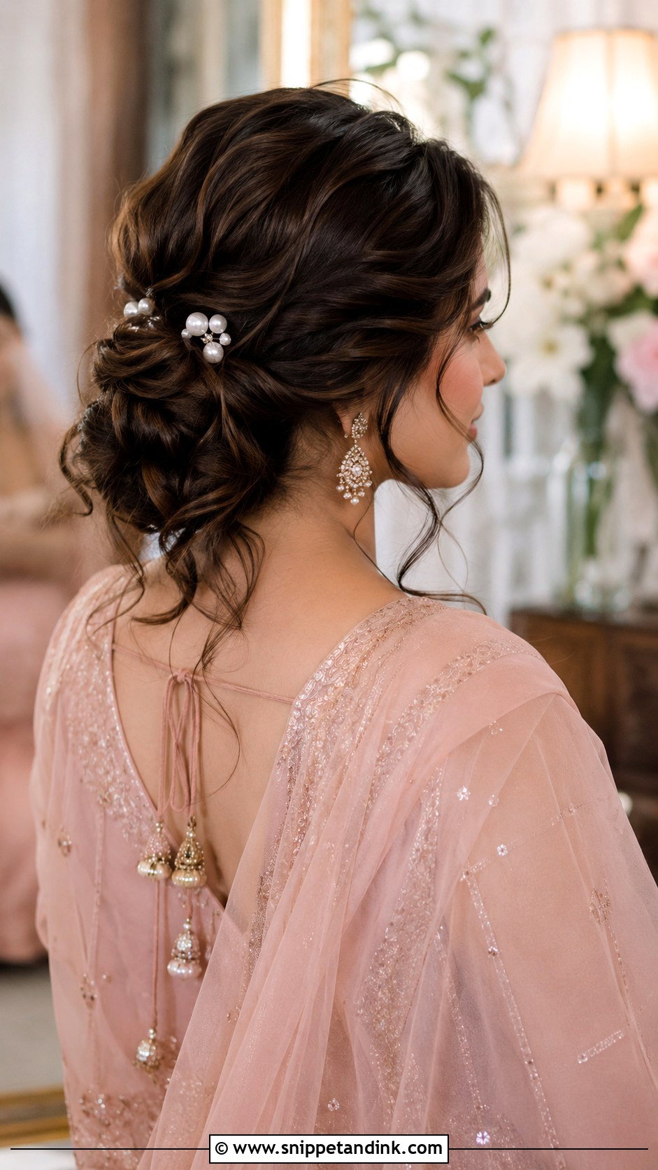 Walima Bridesmaid Messy Low Bun - Snippet and Ink - 25 Walima Bridesmaid Hairstyles