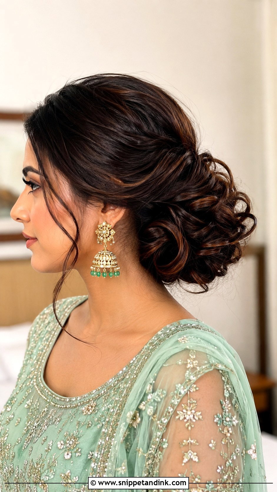 Walima Bridesmaid Side Bun - Snippet and Ink - 25 Walima Bridesmaid Hairstyles