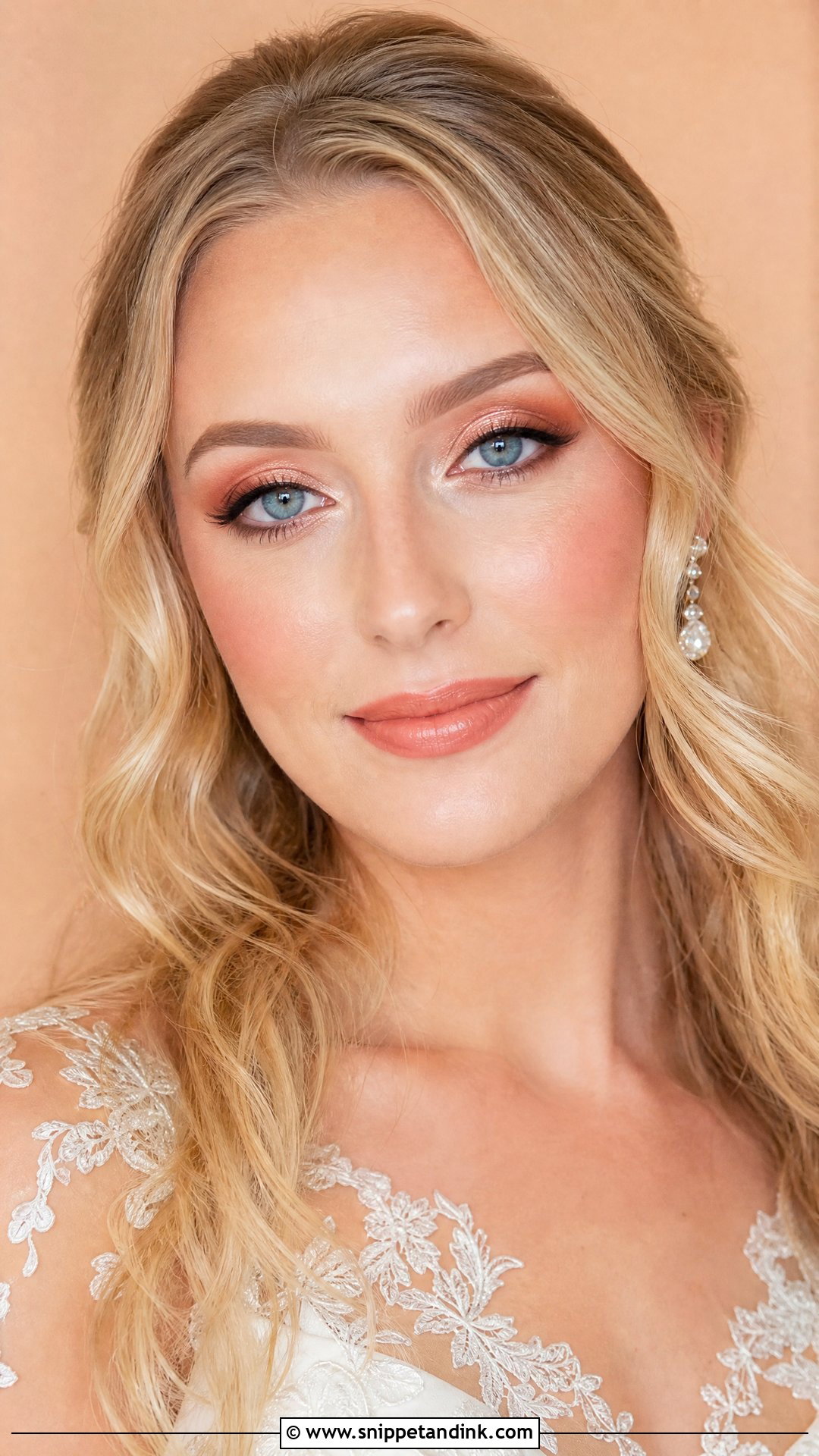 Warm Bridal Makeup For Blue Eyes - Snippet and Ink - 20 Warm Wedding Makeup Ideas