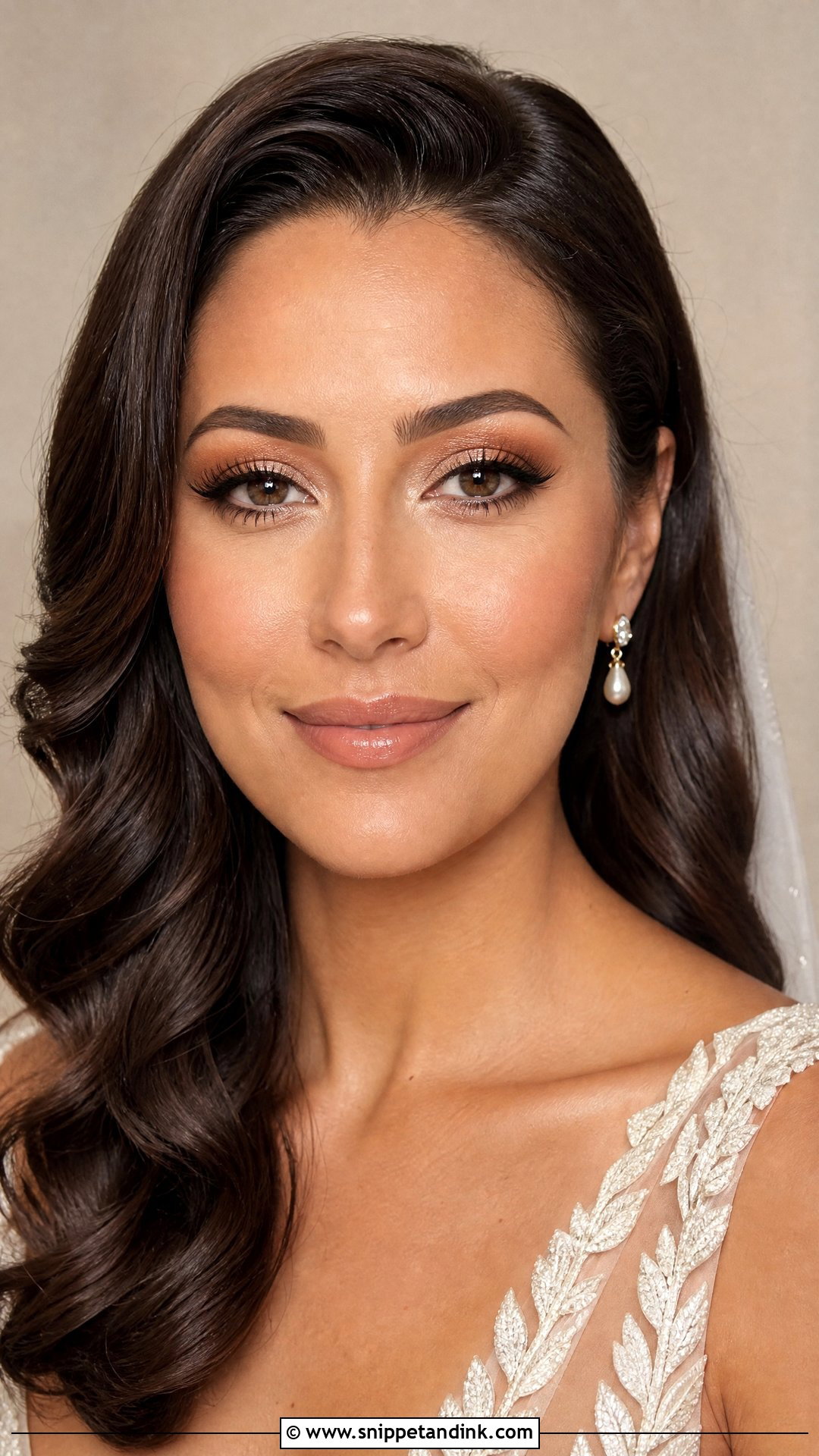 Warm Bridal Makeup With Nude Lip - Snippet and Ink - 20 Warm Wedding Makeup Ideas