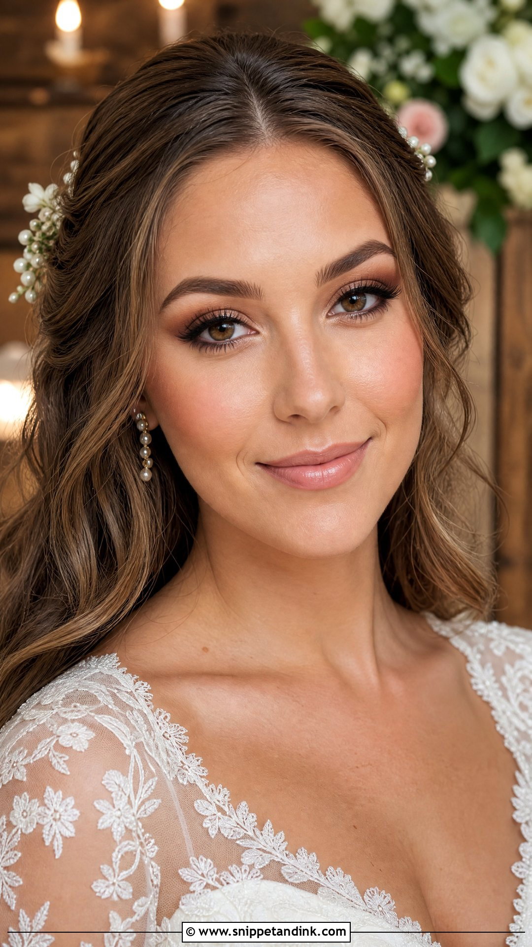 Warm Brown Bridal Makeup For Brown Eyes - Snippet and Ink - 20 Soft Bridal Makeup for Brown Eyes