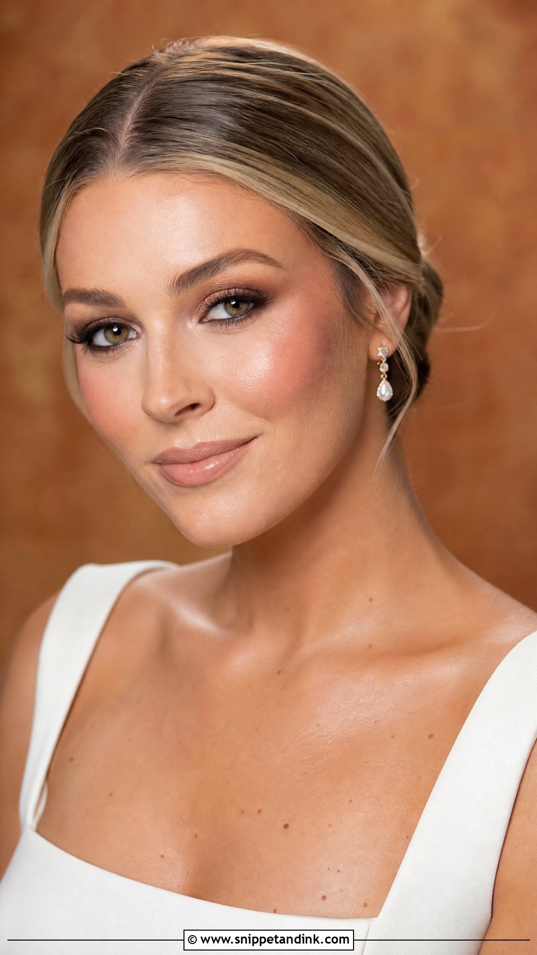 Warm Brown Smokey Bridal Makeup For Green Eyes - Snippet and Ink - 20 Fall Wedding Makeup for Bride Green Eyes