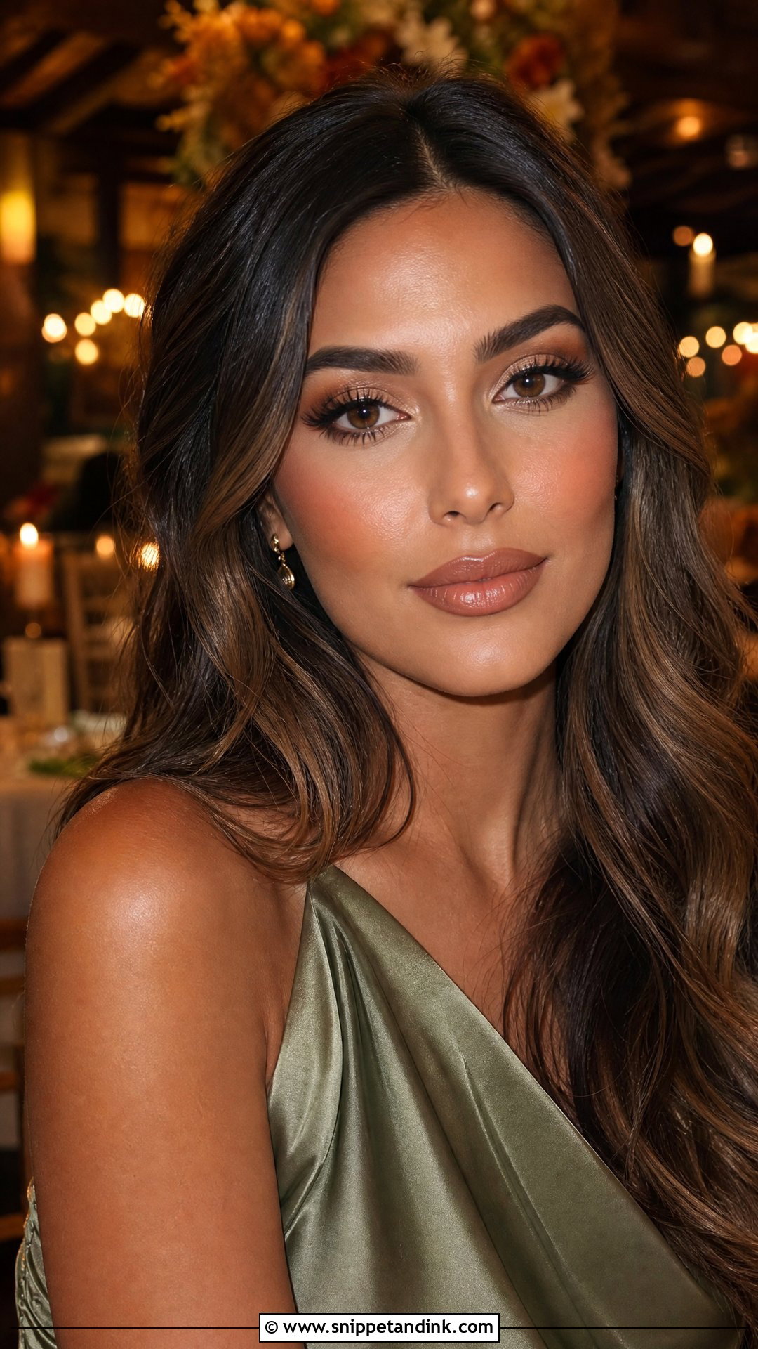 Warm Caramel Makeup For Brown Eyes - Snippet and Ink - 20 Natural Wedding Guest Makeup for Brown Eyes