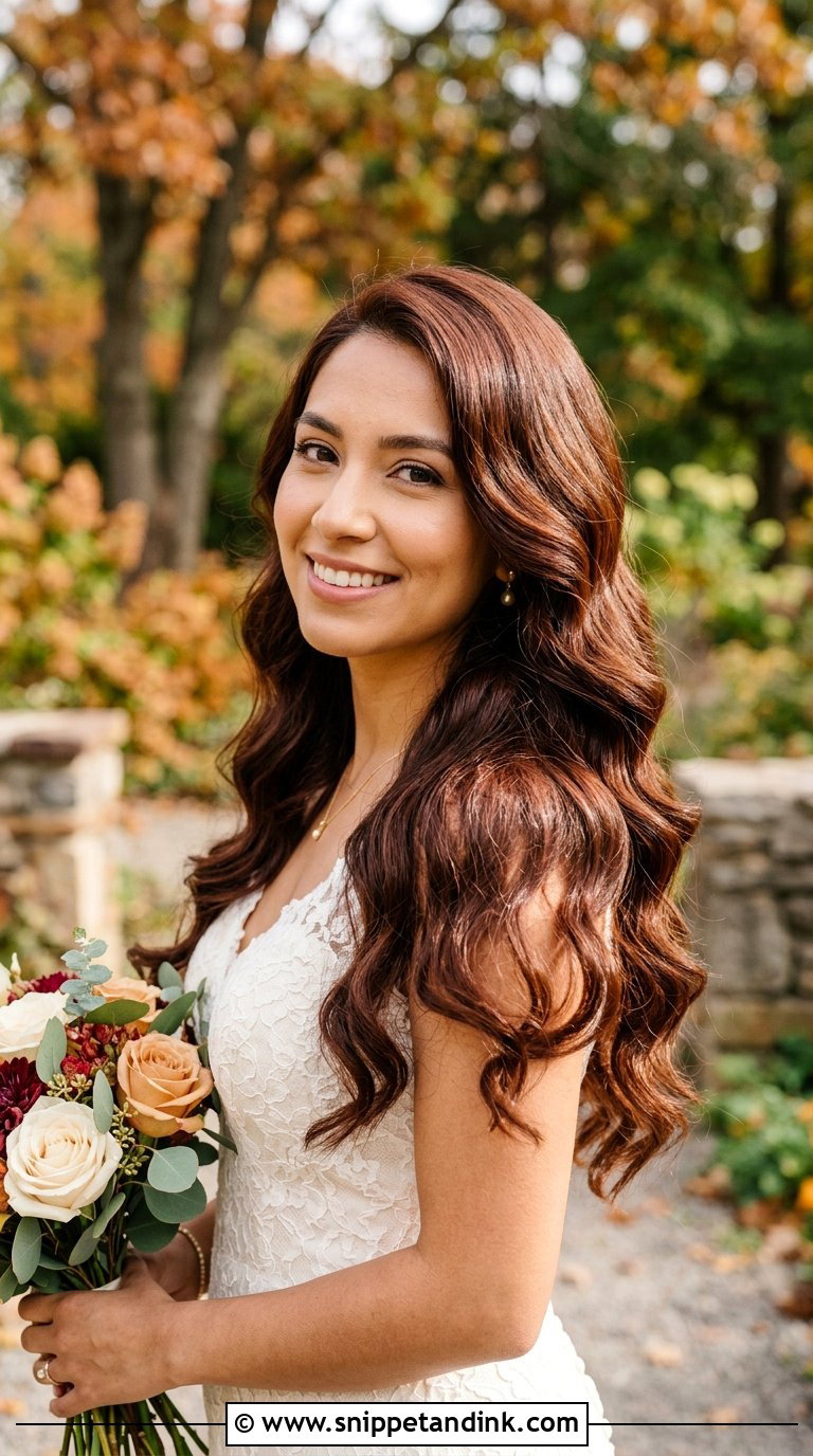 Warm Chestnut Bridal Hair Color - Snippet and Ink - 20 Bridal Hair Color Ideas