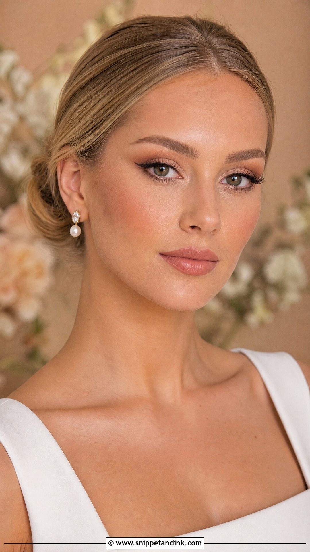 Warm Matte Bridal Makeup - Snippet and Ink - 20 Warm Bridal Makeup Ideas