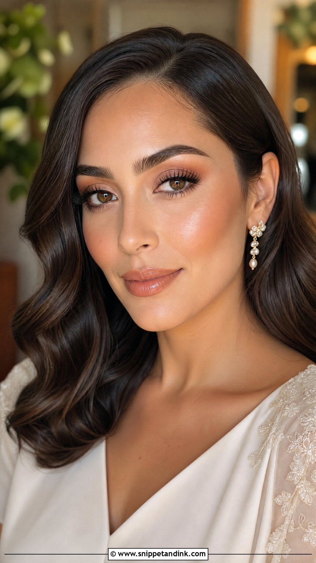 Warm Natural Bridal Makeup With Terracotta Blush - Snippet and Ink - 25 Simple Natural Bridal Makeup Ideas