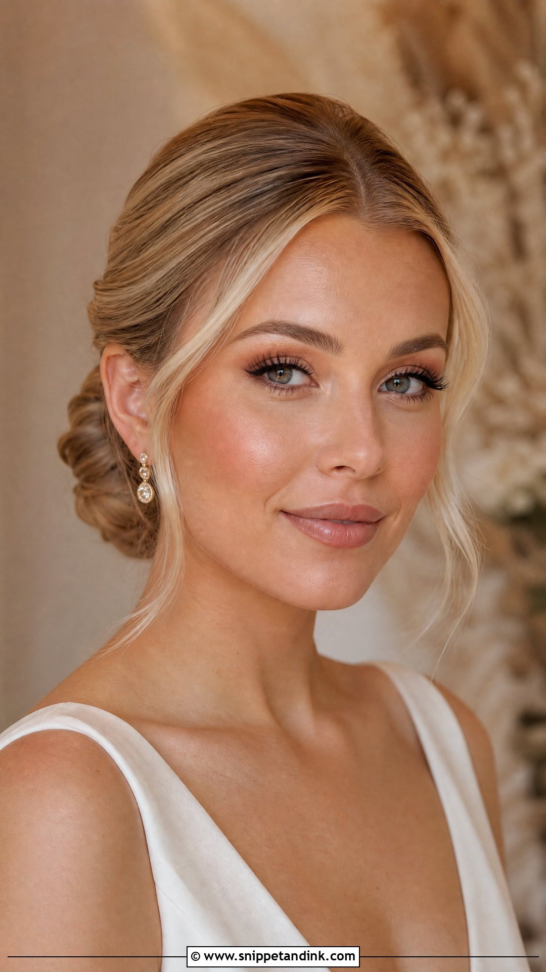 Warm Neutral Bridal Makeup For Blue Eyes - Snippet and Ink - 30 Soft Glam Bridal Makeup for Blue Eyes