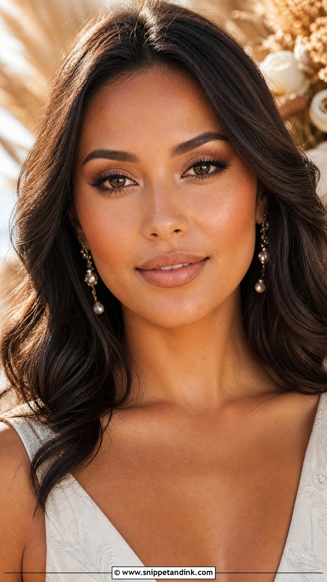 Warm Nude Bridal Makeup For Brown Eyes - Snippet and Ink - 25 Natural Bridal Makeup for Brown Eyes Brunettes