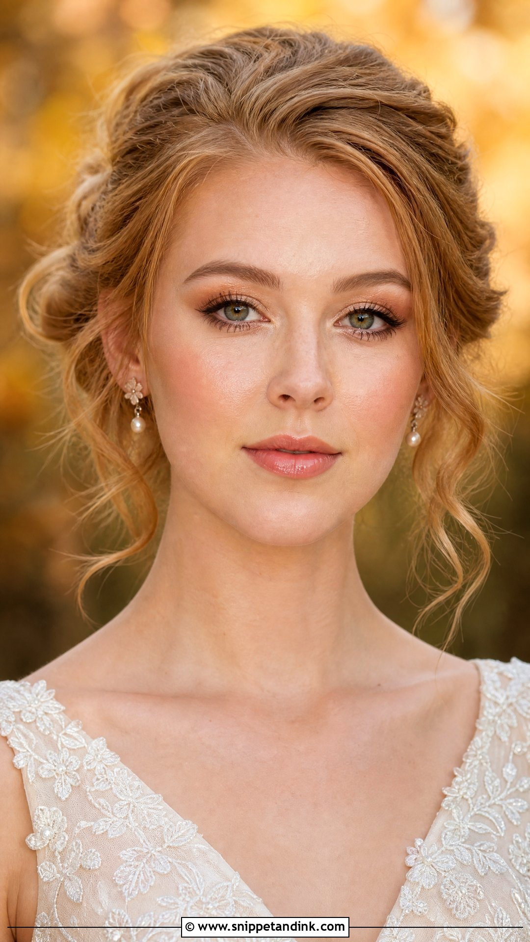 Warm Peach Bridal Makeup - Snippet and Ink - 20 Autumn Wedding Makeup Ideas