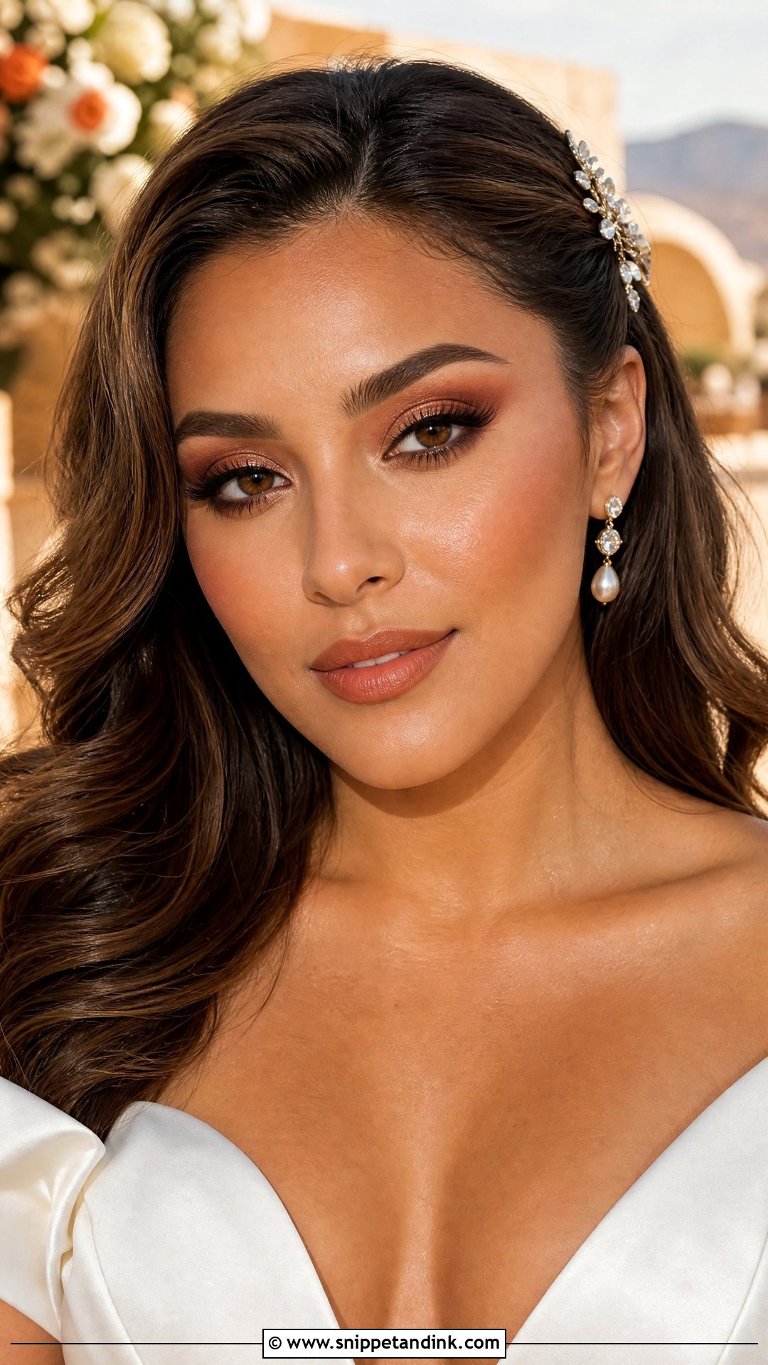 Warm Terracotta Bridal Makeup Brown Eyes - Snippet and Ink - 20 Bridal Makeup Full Glam Brown Eyes