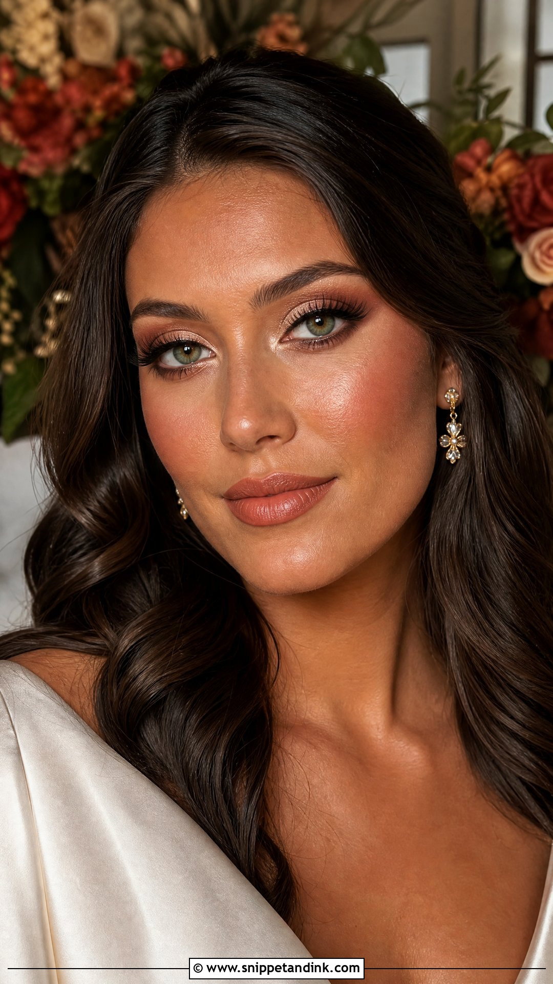 Warm Terracotta Bridal Makeup For Green Eyes - Snippet and Ink - 20 Natural Glam Bridal Makeup for Green Eyes