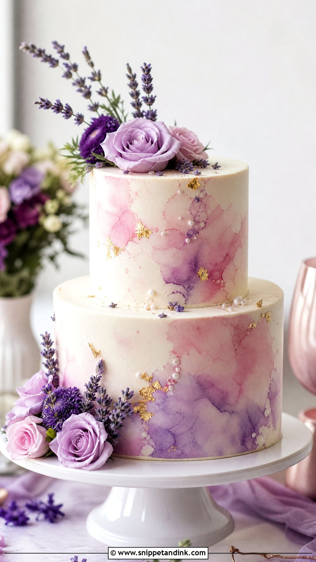 Watercolor Wedding Cake - Snippet and Ink - 25 Latest Cake Design Ideas for Wedding