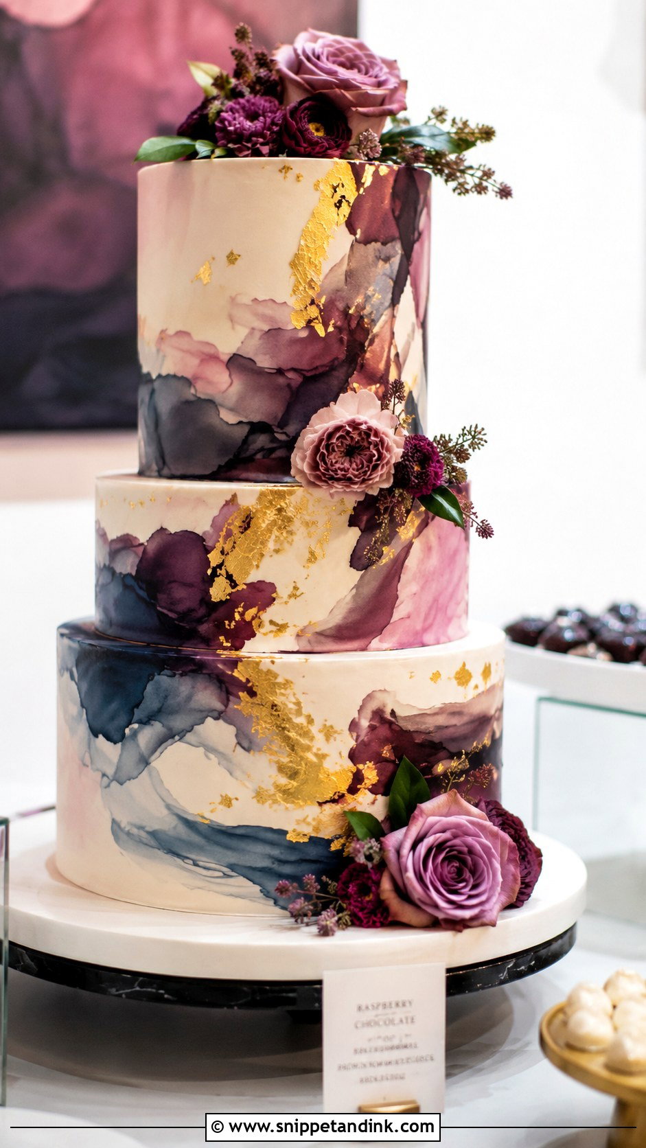 Watercolor Wedding Cake - Snippet and Ink - 20 Dramatic Wedding Cake Ideas