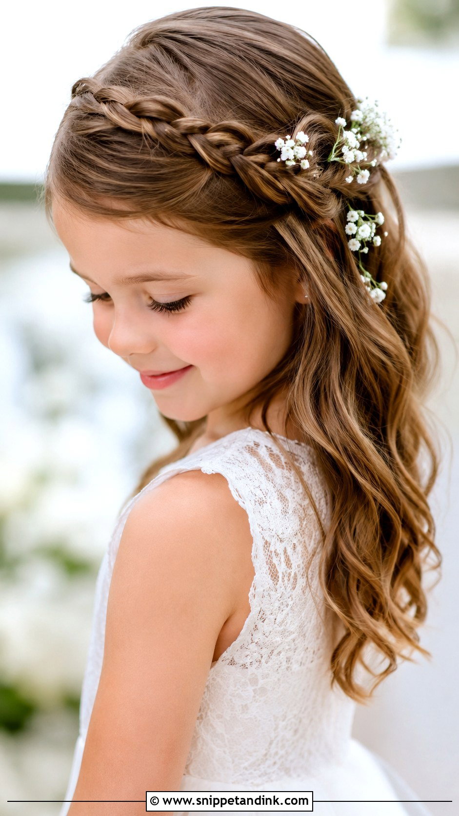 Waterfall Braid - Snippet and Ink - 25 Childrens Wedding Hair Ideas