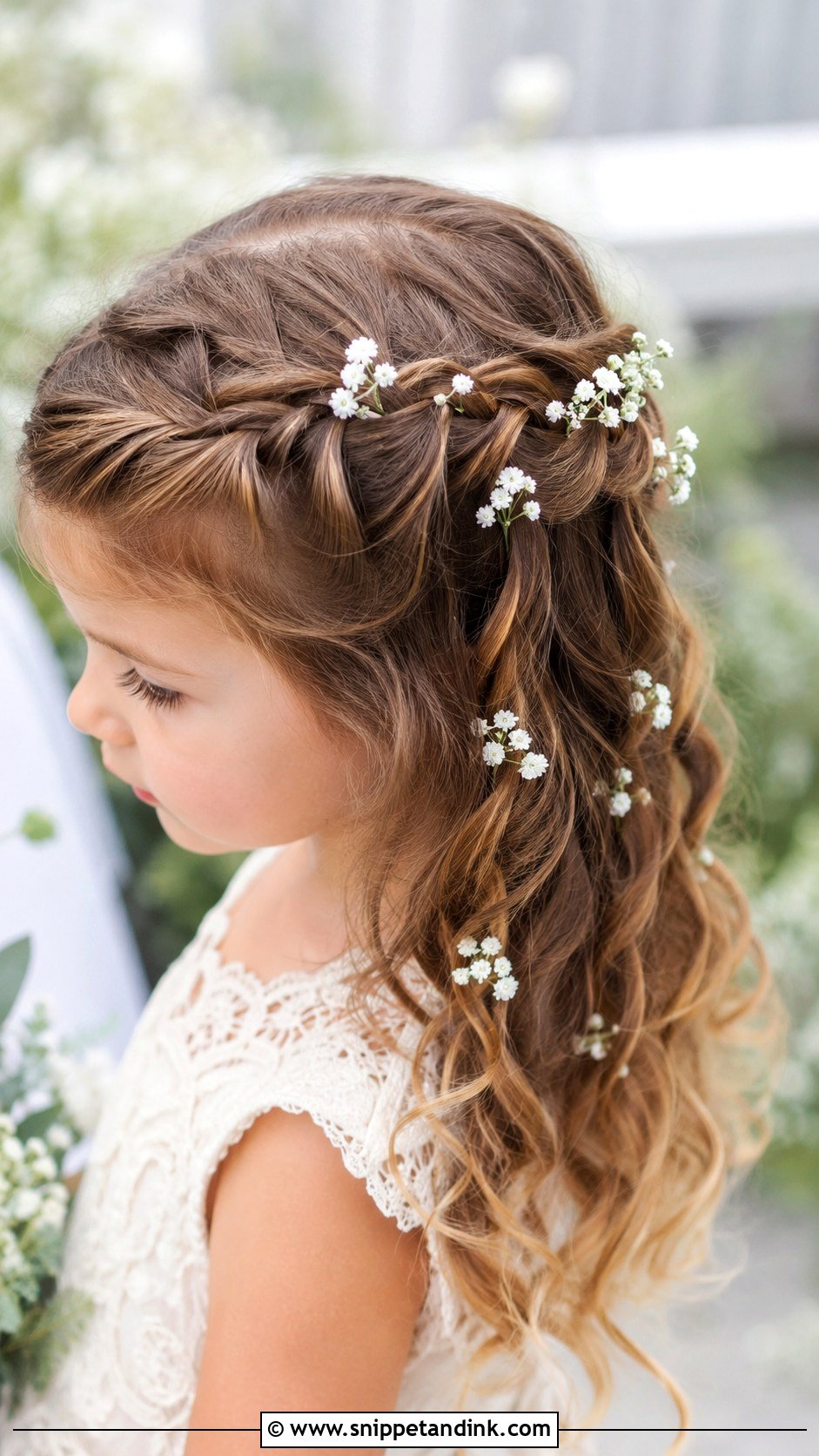Waterfall Braid - Snippet and Ink - 25 Toddler Wedding Hair Ideas